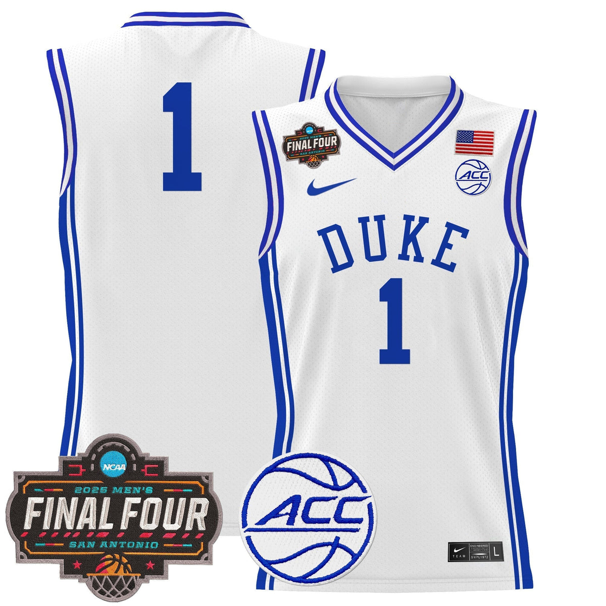 DUKE 2025 Final Four Patch Basketball Jersey - Stitched product image 21, provided for visual reference and product detail