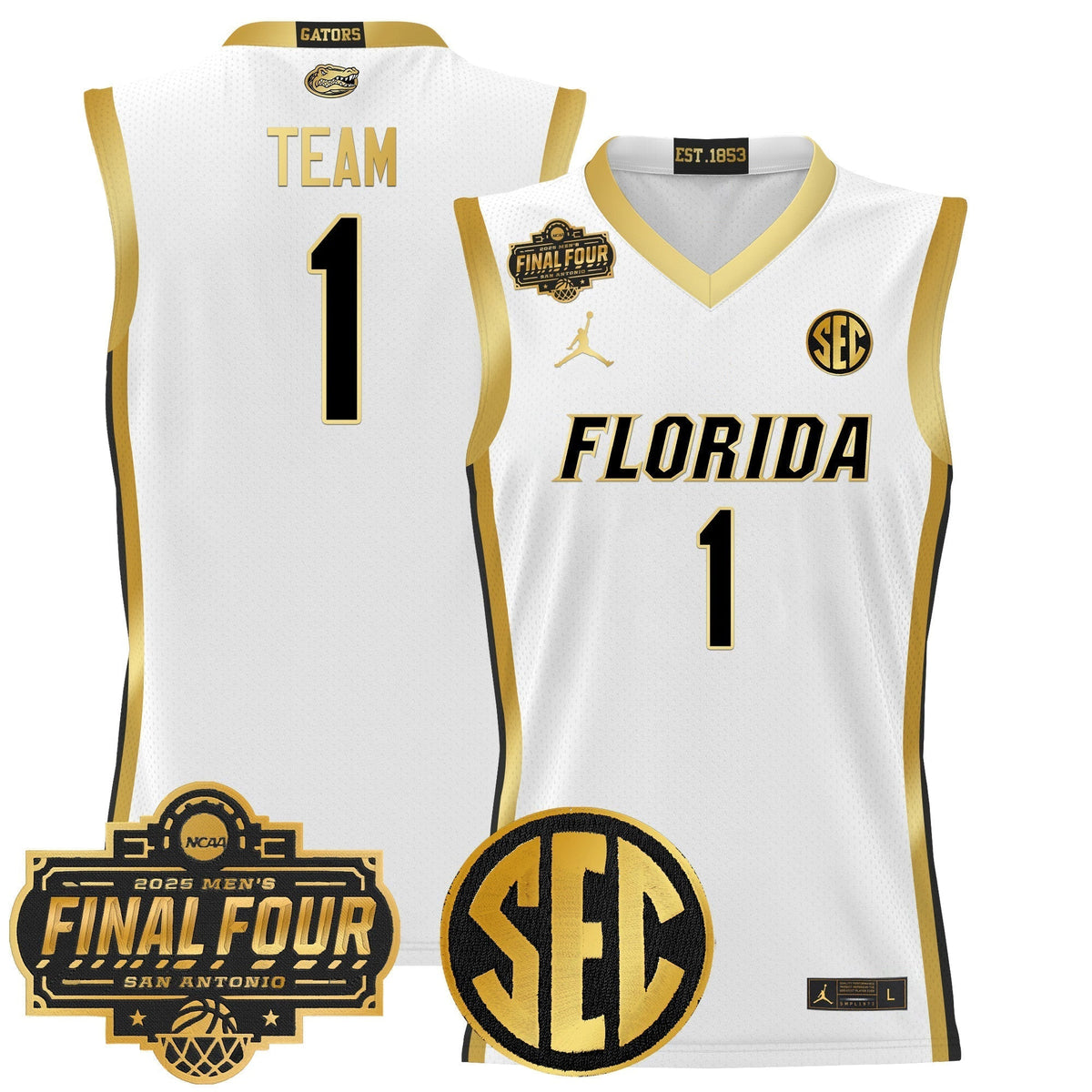UF 2025 Final Four Patch Basketball Jersey - Stitched product image 35, provided for visual reference and product detail