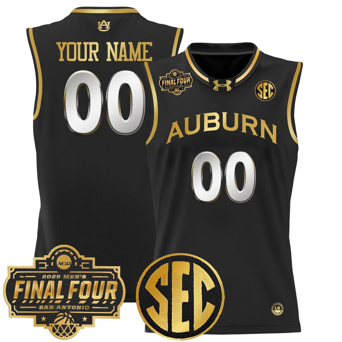 AUB 2025 Final Four Patch Lightweight Basketball Custom Jersey - Stitched product image 5, provided for visual reference and