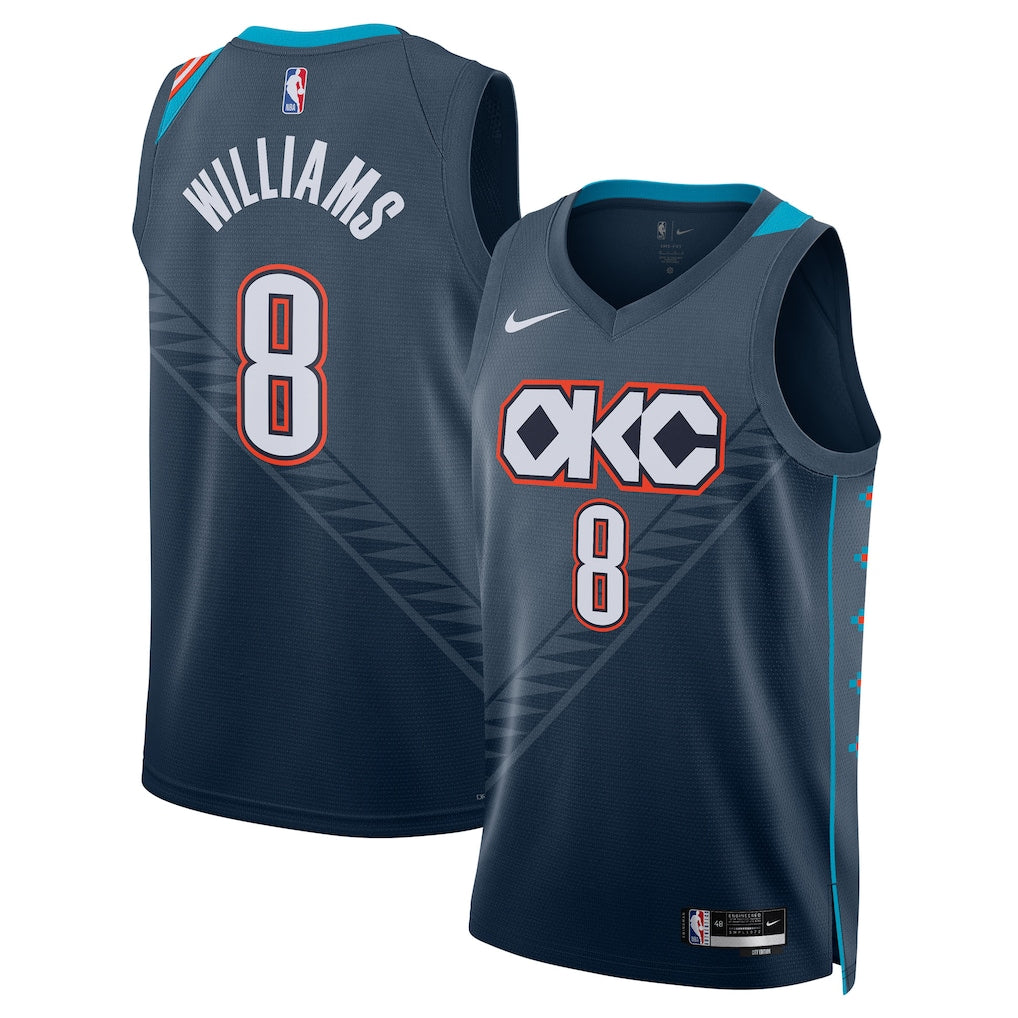Jalen Williams Oklahoma City Thunder Unisex 2025/26 Swingman Jersey - Navy - City Edition product image 1, provided for