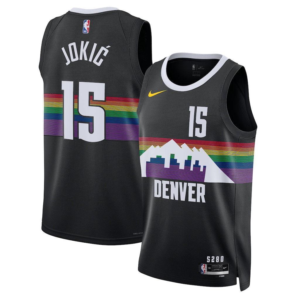 Nikola Jokic Denver Nuggets Unisex 2025/26 Jersey - Black - City Edition product image 1, provided for visual reference and