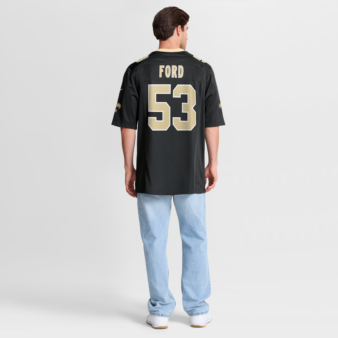 New Orleans Saints Jaylan Ford Nike Black Game Jersey product image 8