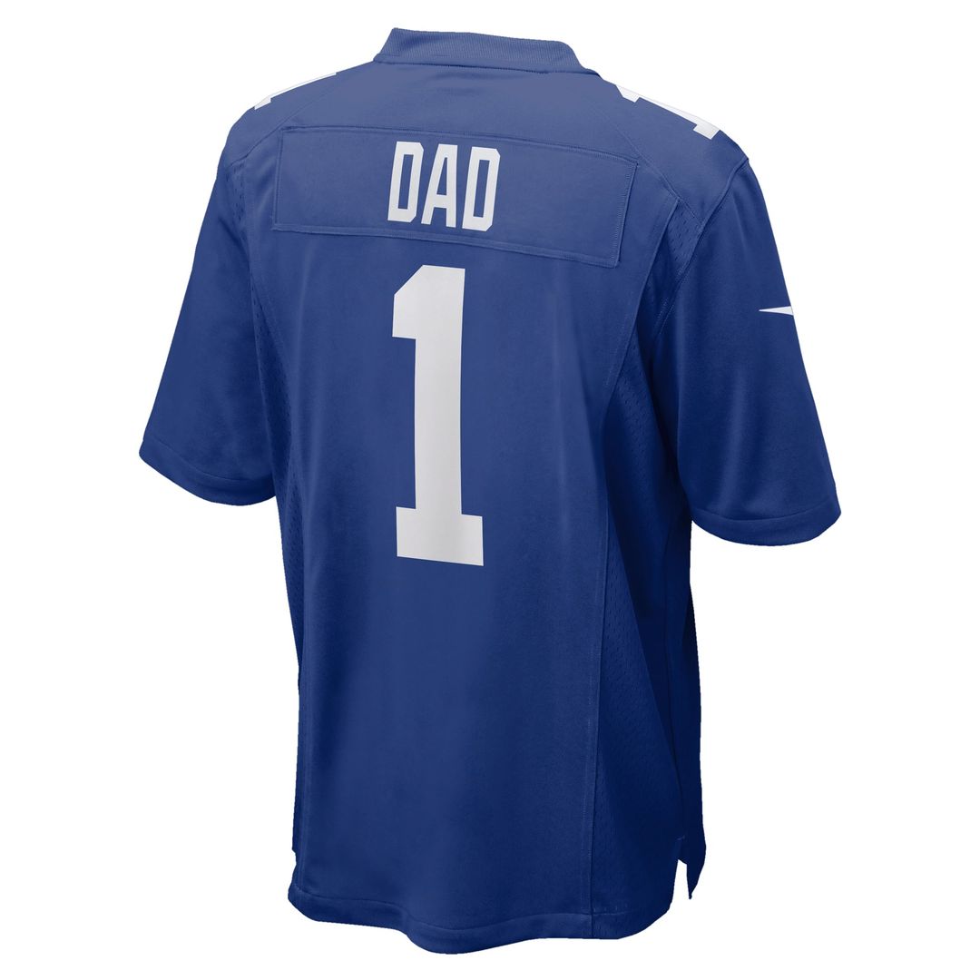 New York Giants Number 1 Dad Nike Royal Game Jersey product image 3