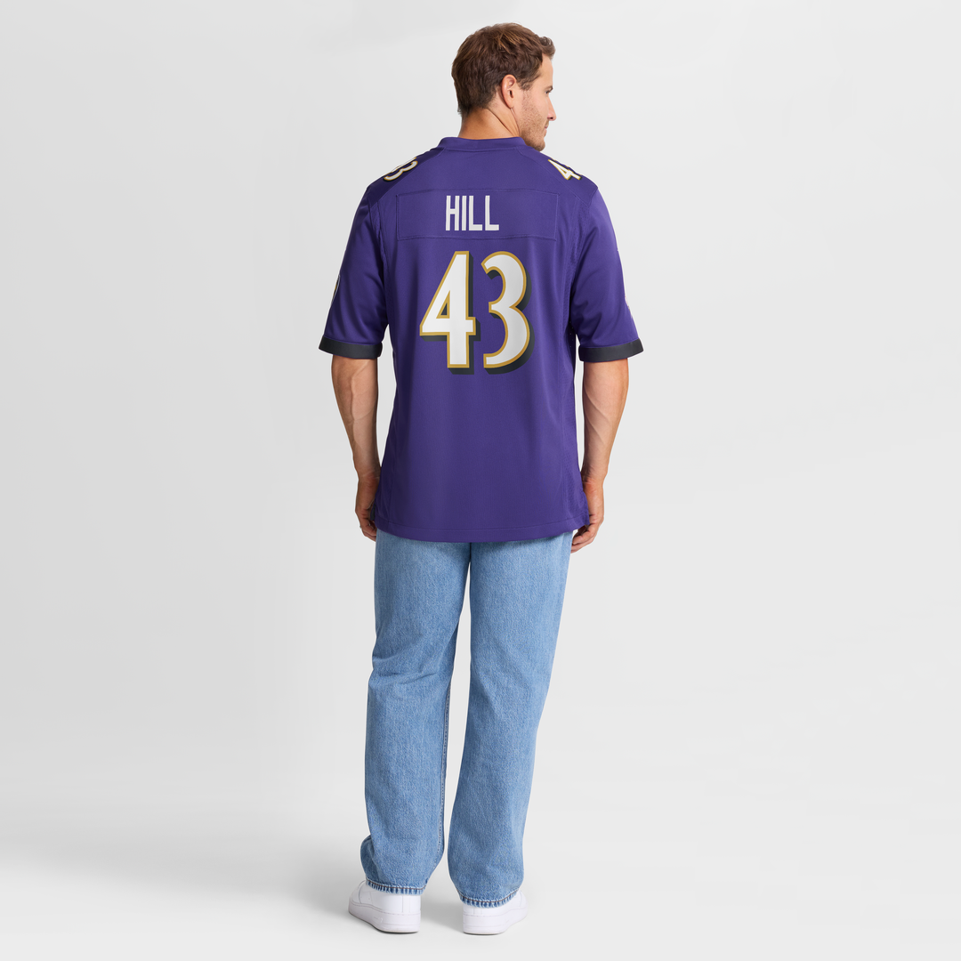Baltimore Ravens Justice Hill Nike Purple Game Jersey product image 8