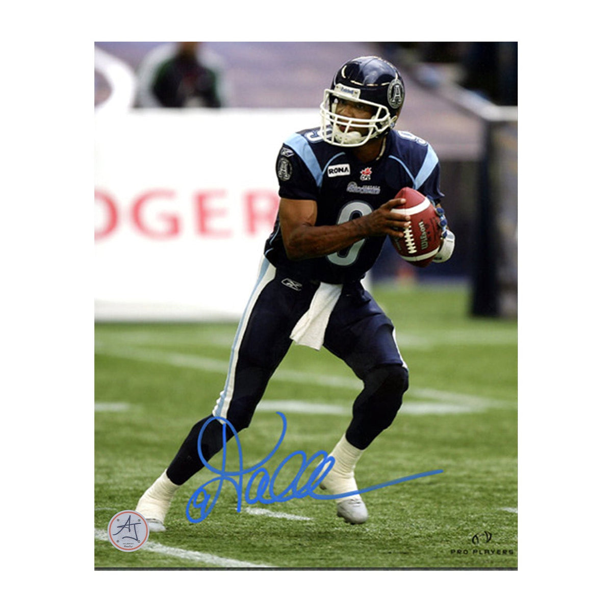 Damon Allen Autographed Toronto Argonauts Quarterback 8x10 Photo product image 1, provided for visual reference and product