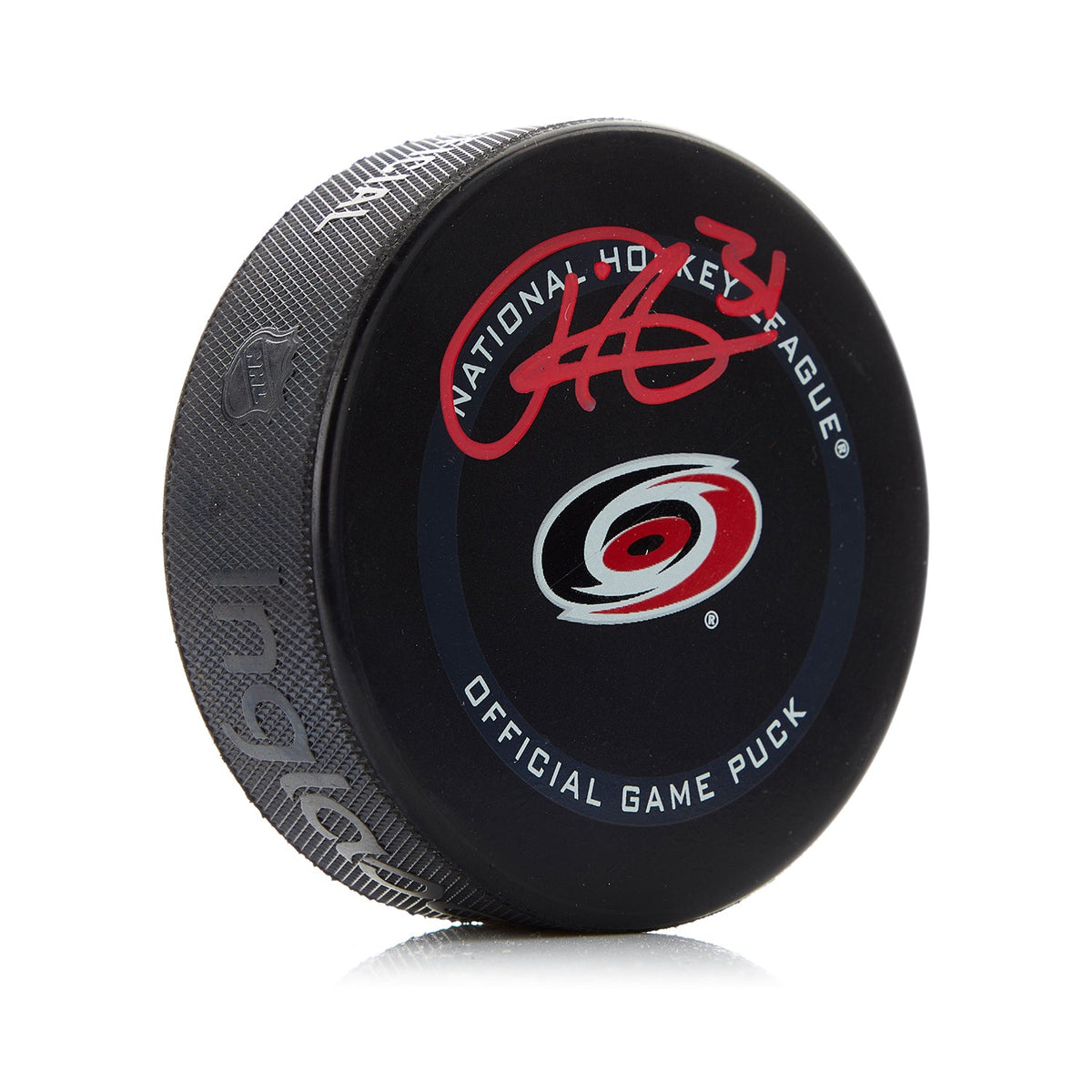 Frederik Andersen Signed Carolina Hurricanes Official Game Puck product image 1, provided for visual reference and product