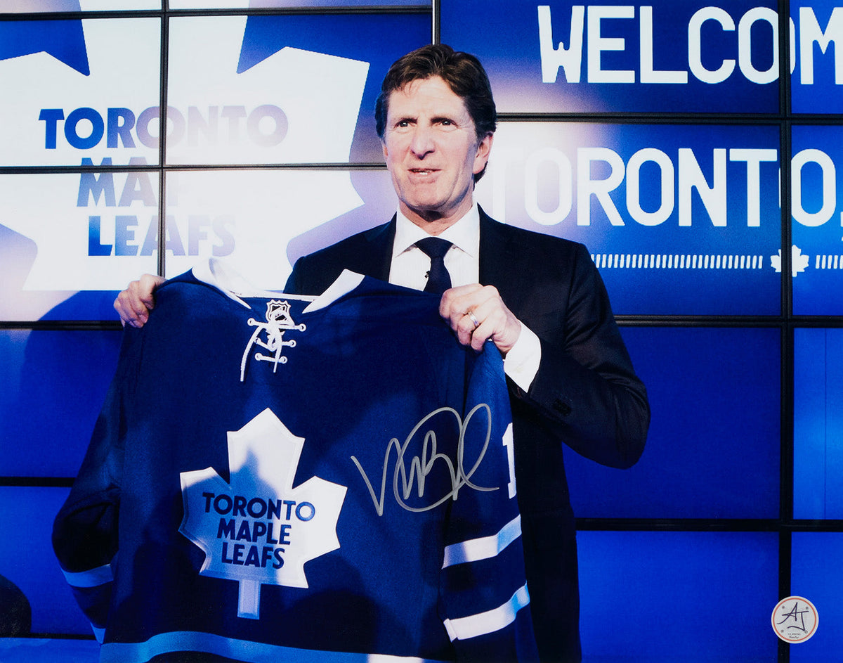 Mike Babcock Signed Toronto Maple Leafs Welcome 11x14 Photo product image 1, provided for visual reference and product