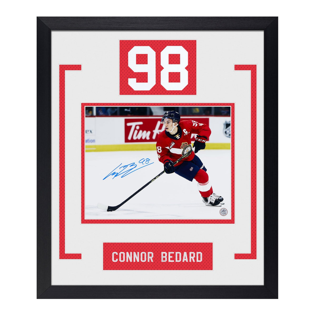 Connor Bedard Autographed Regina Pats Authentic Number 23x27 Frame product image 1, provided for visual reference and