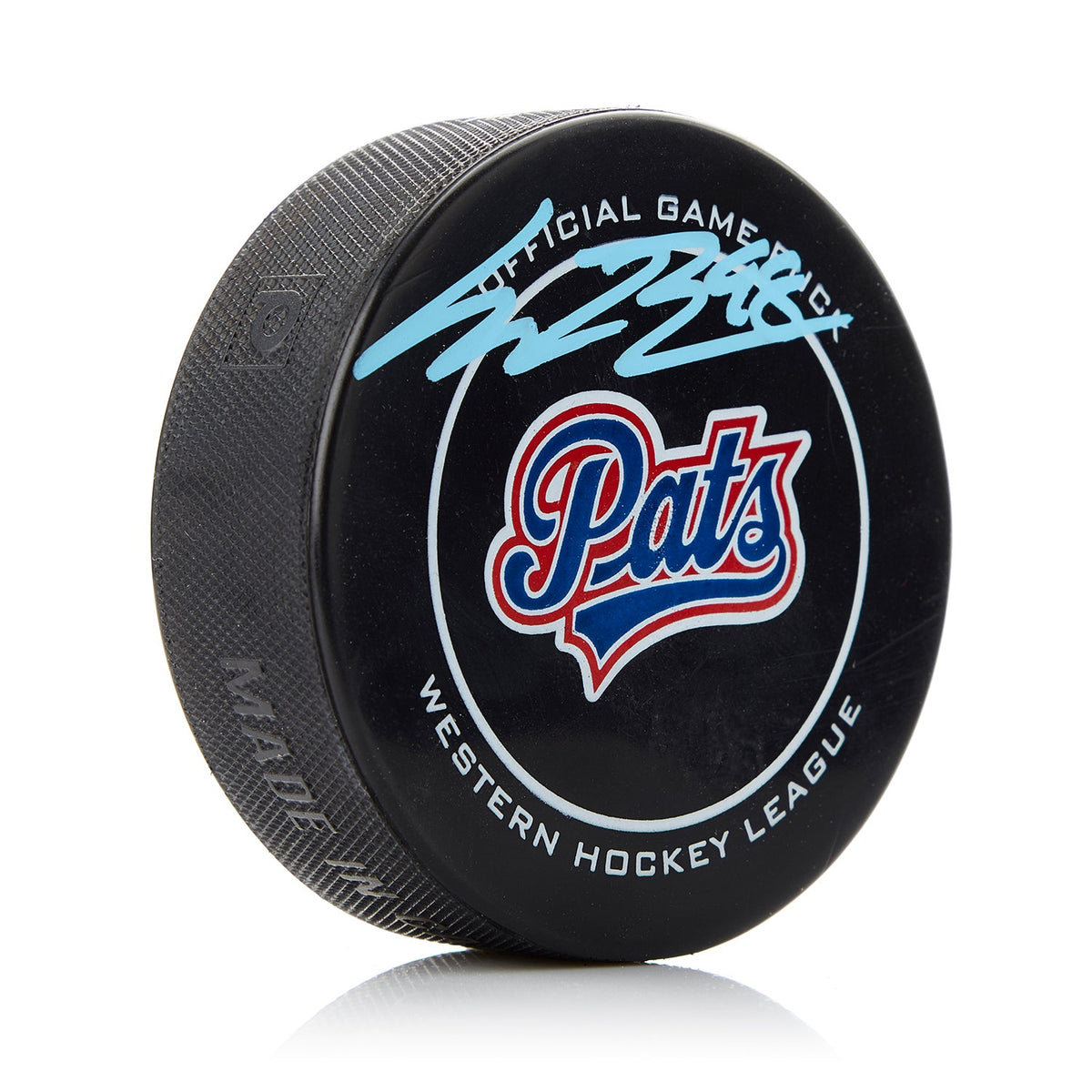 Connor Bedard Autographed Regina Pats Official CHL Game Puck product image 1, provided for visual reference and product