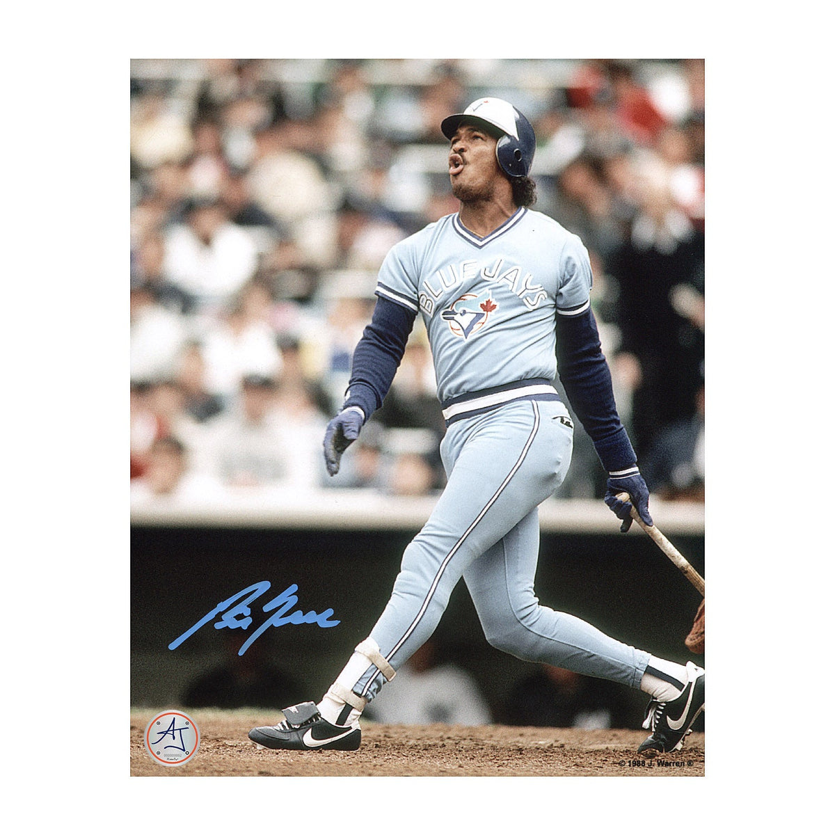 George Bell Autographed Toronto Blue Jays Batting 8x10 Photo product image 1, provided for visual reference and product