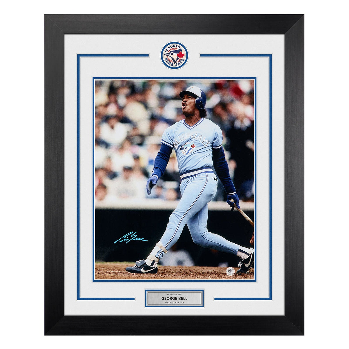 George Bell Signed Toronto Blue Jays Home Run 26x32 Frame product image 1, provided for visual reference and product detail