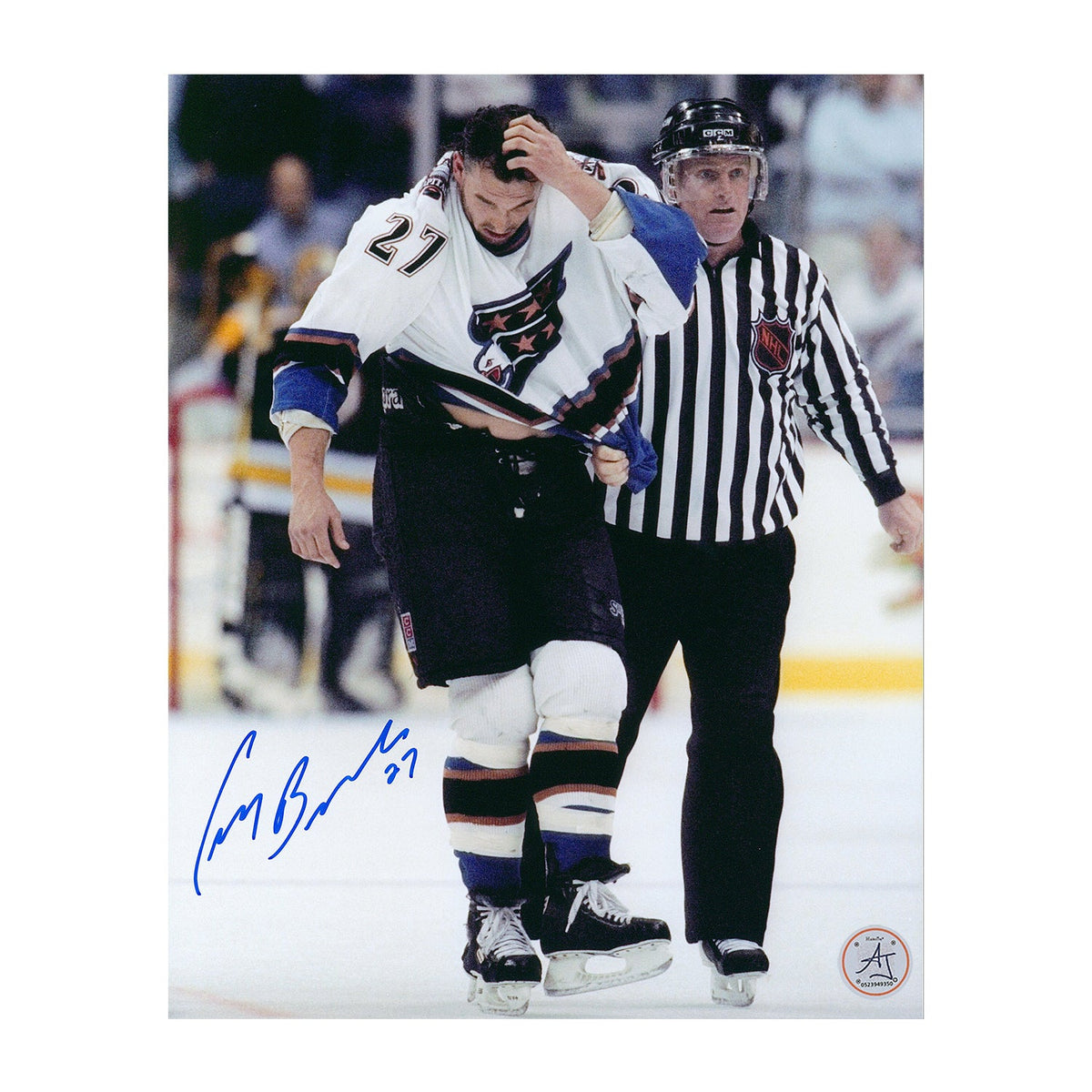 Craig Berube Autographed Washington Capitals Enforcer 8x10 Photo product image 1, provided for visual reference and product