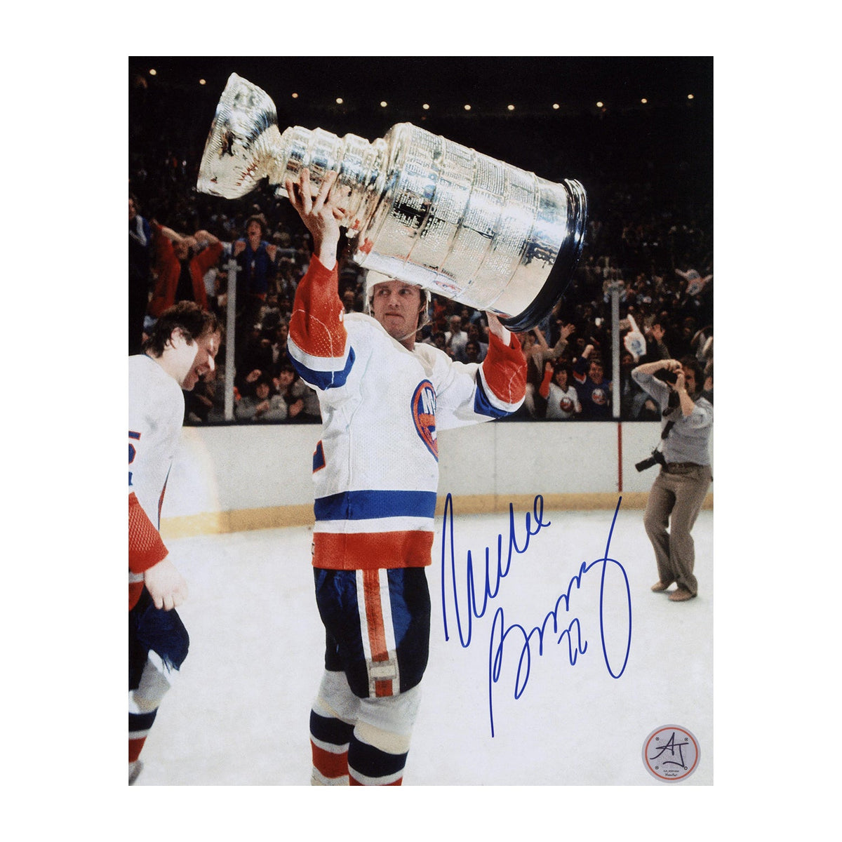 Mike Bossy Signed New York Islanders Stanley Cup 8x10 Photo product image 1, provided for visual reference and product