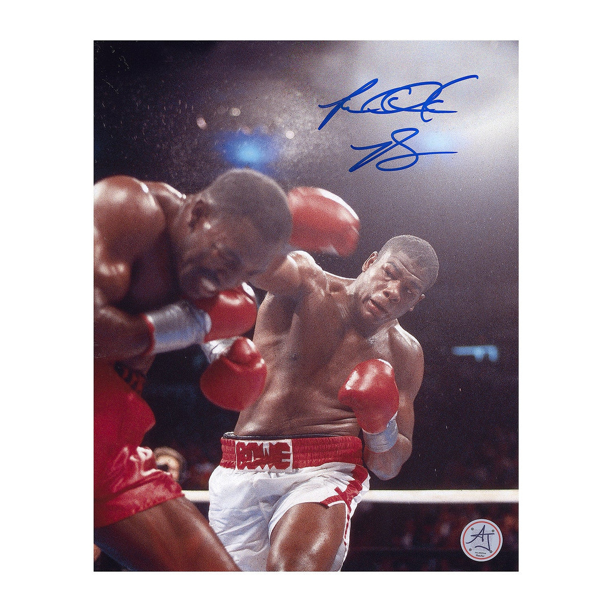 Riddick Bowe Autographed Boxing Championship Fight vs Holyfield 8x10 Photo product image 1, provided for visual reference