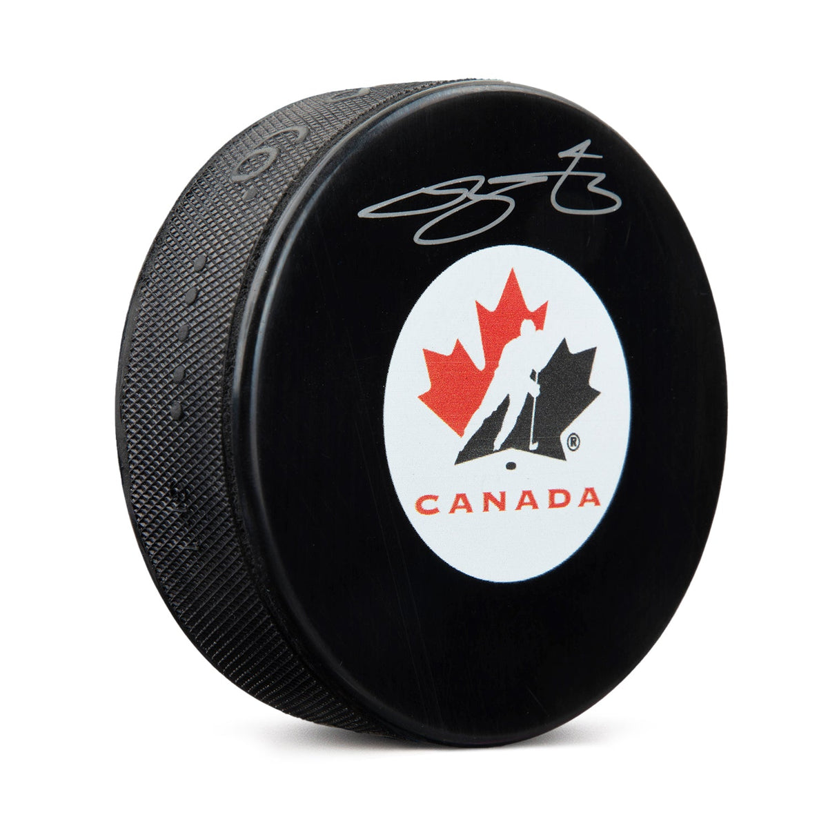 Bowen Byram Team Canada Signed Hockey Canada Logo Puck product image 1, provided for visual reference and product detail