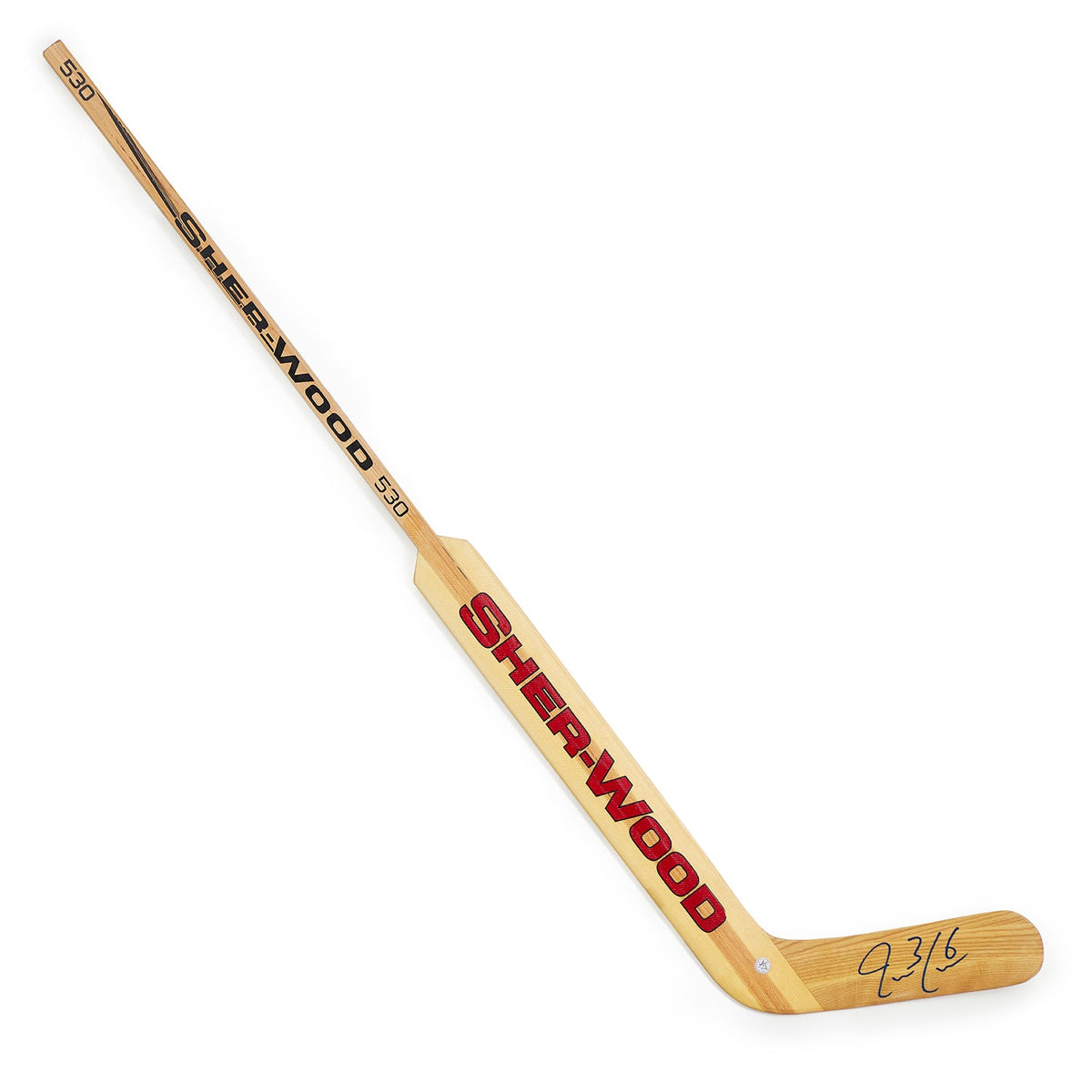 Jack Campbell Autographed Sherwood Natural Wood Goalie Stick product image 1, provided for visual reference and product