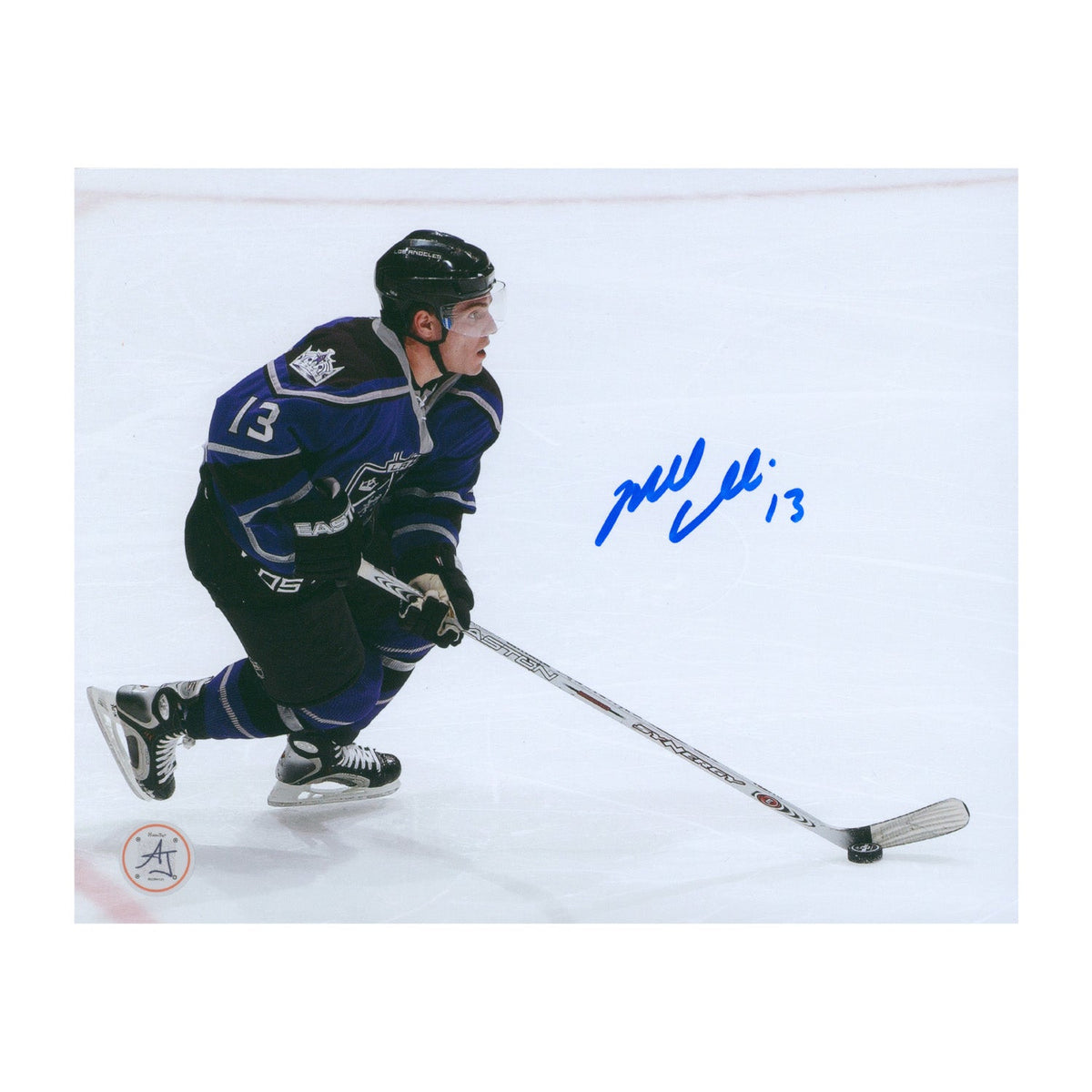 Mike Cammalleri Autographed Los Angeles Kings Puck Rush 8x10 Photo product image 1, provided for visual reference and