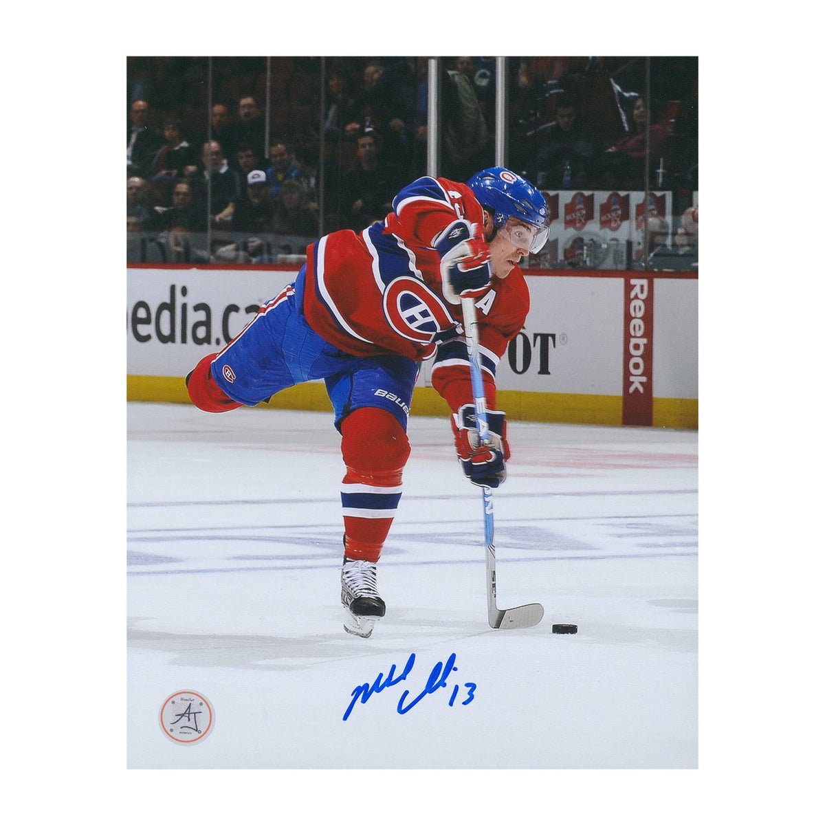 Mike Cammalleri Autographed Montreal Canadiens Game Action 8x10 Photo product image 1, provided for visual reference and