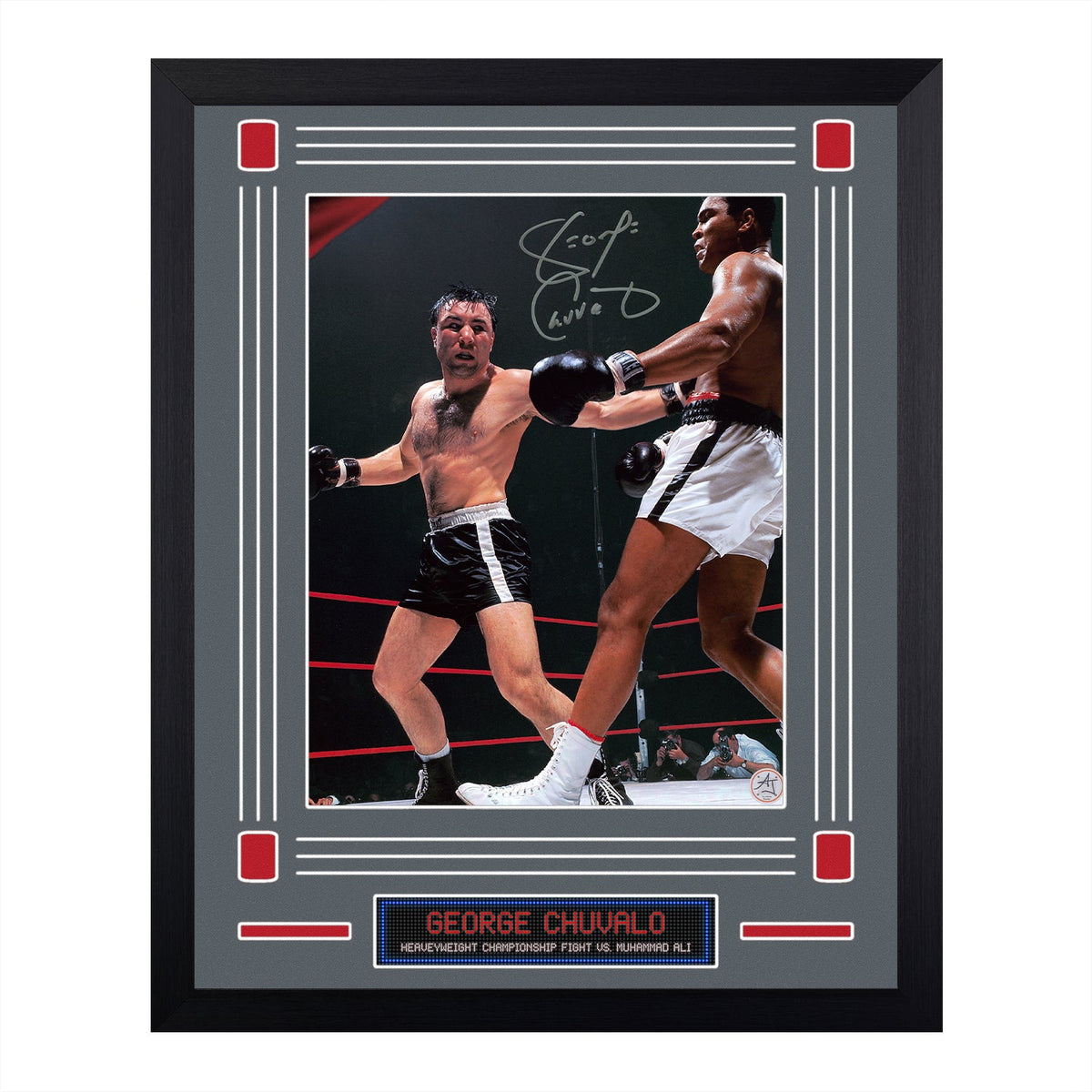 George Chuvalo Autographed Championship Fight Boxing Ring 19x23 Frame product image 1, provided for visual reference and