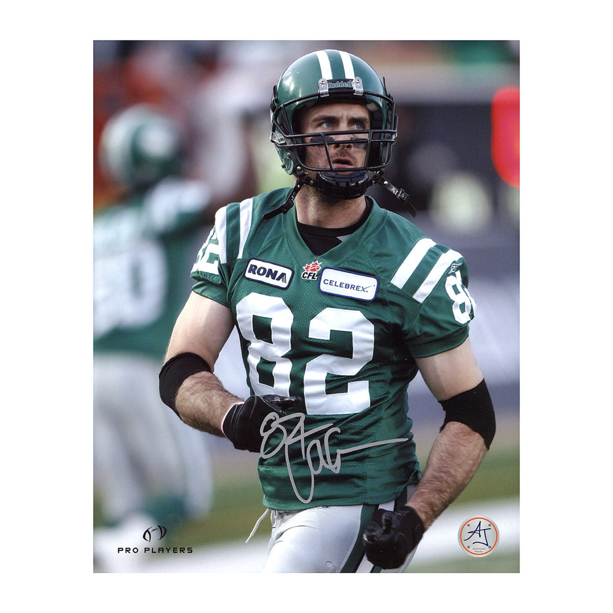 Jason Clermont Autographed Saskatchewan Roughriders CFL 8x10 Photo product image 1, provided for visual reference and