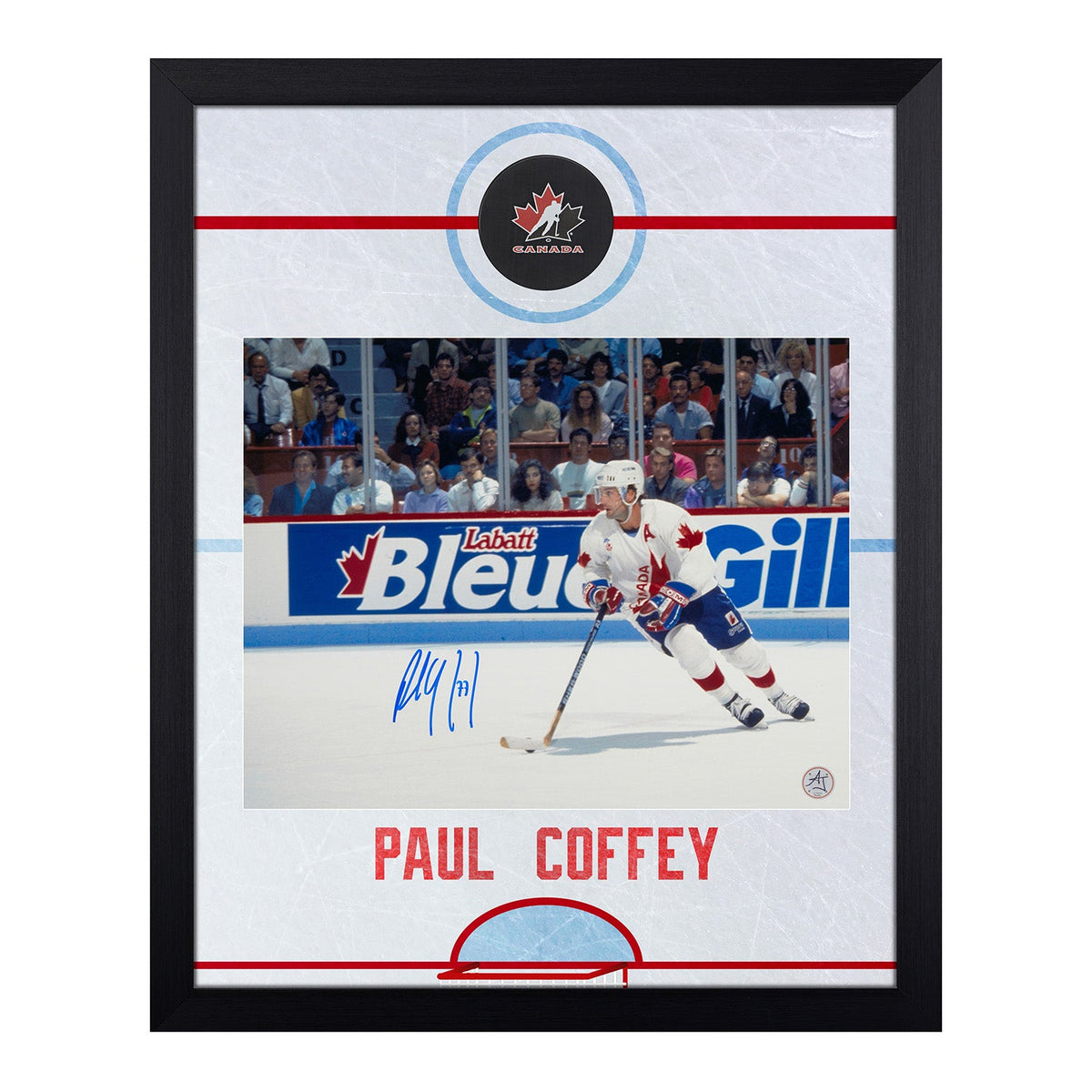 Paul Coffey Signed Team Canada Graphic Rink 19x23 Frame product image 1, provided for visual reference and product detail