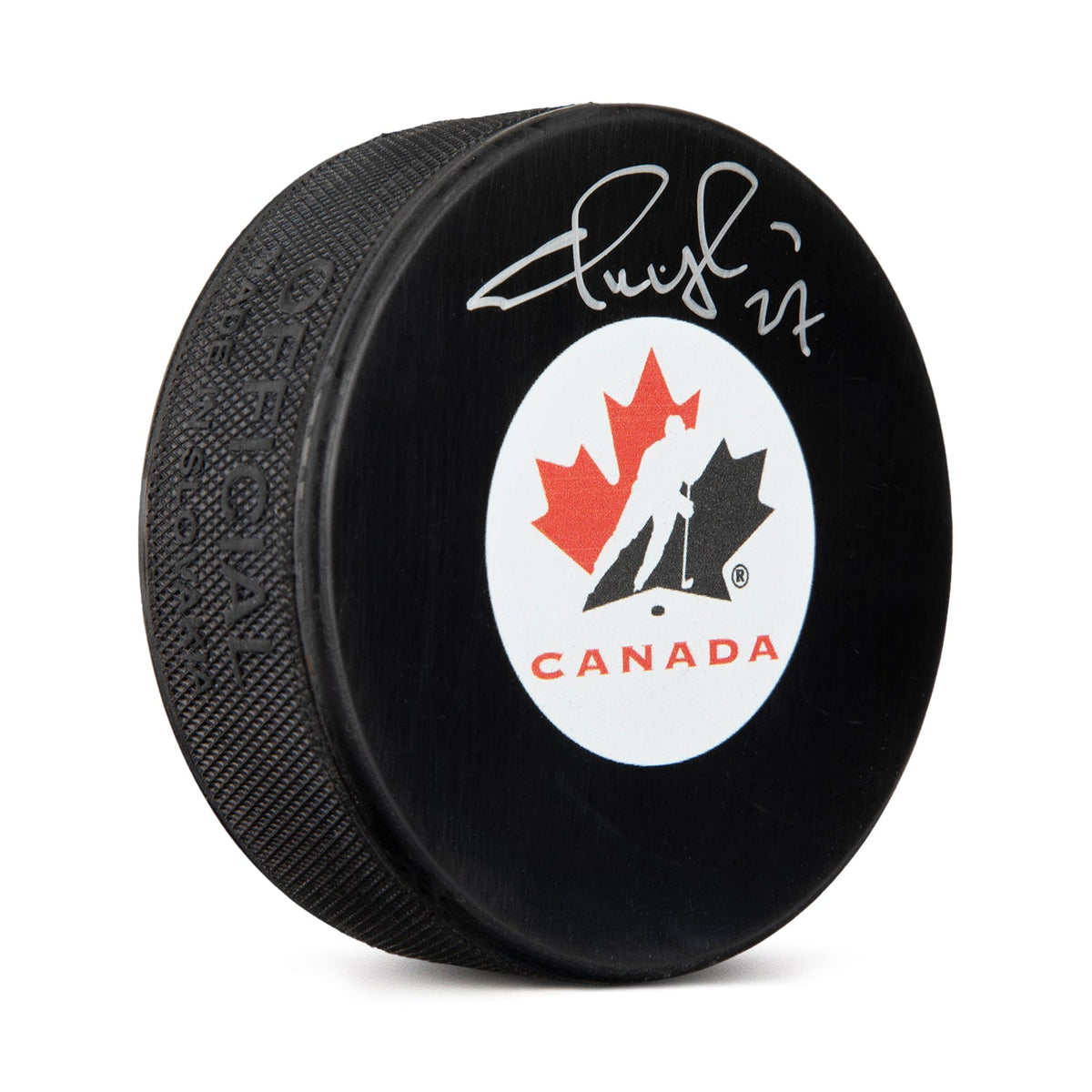 Shayne Corson Team Canada Signed Hockey Canada Logo Puck product image 1, provided for visual reference and product detail