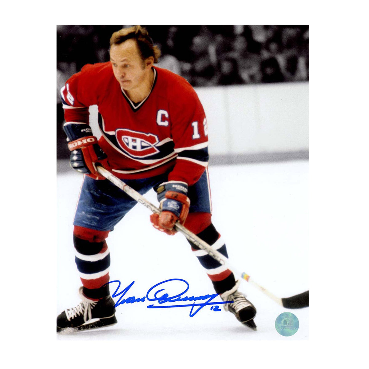 Yvan Cournoyer Signed Montreal Canadiens Color Isolation 8x10 Photo product image 1, provided for visual reference and
