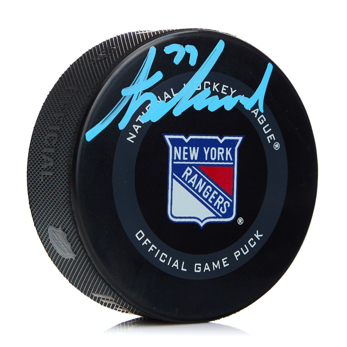 Tony DeAngelo New York Rangers Autographed Official Game Puck product image 1, provided for visual reference and product