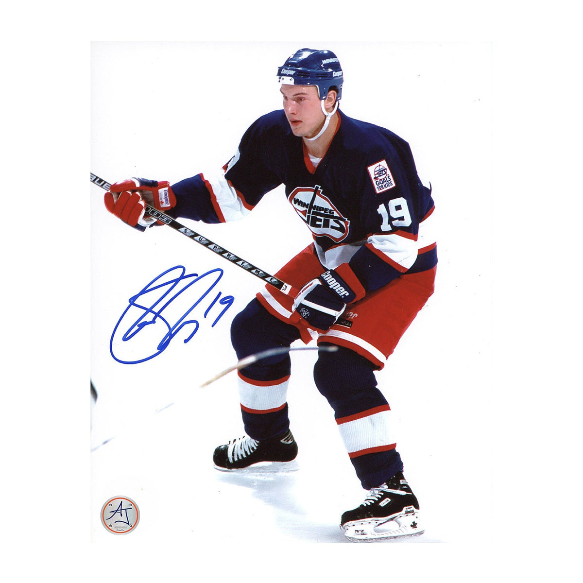 Shane Doan Autographed Winnipeg Jets Rookie 8x10 Photo product image 1, provided for visual reference and product detail