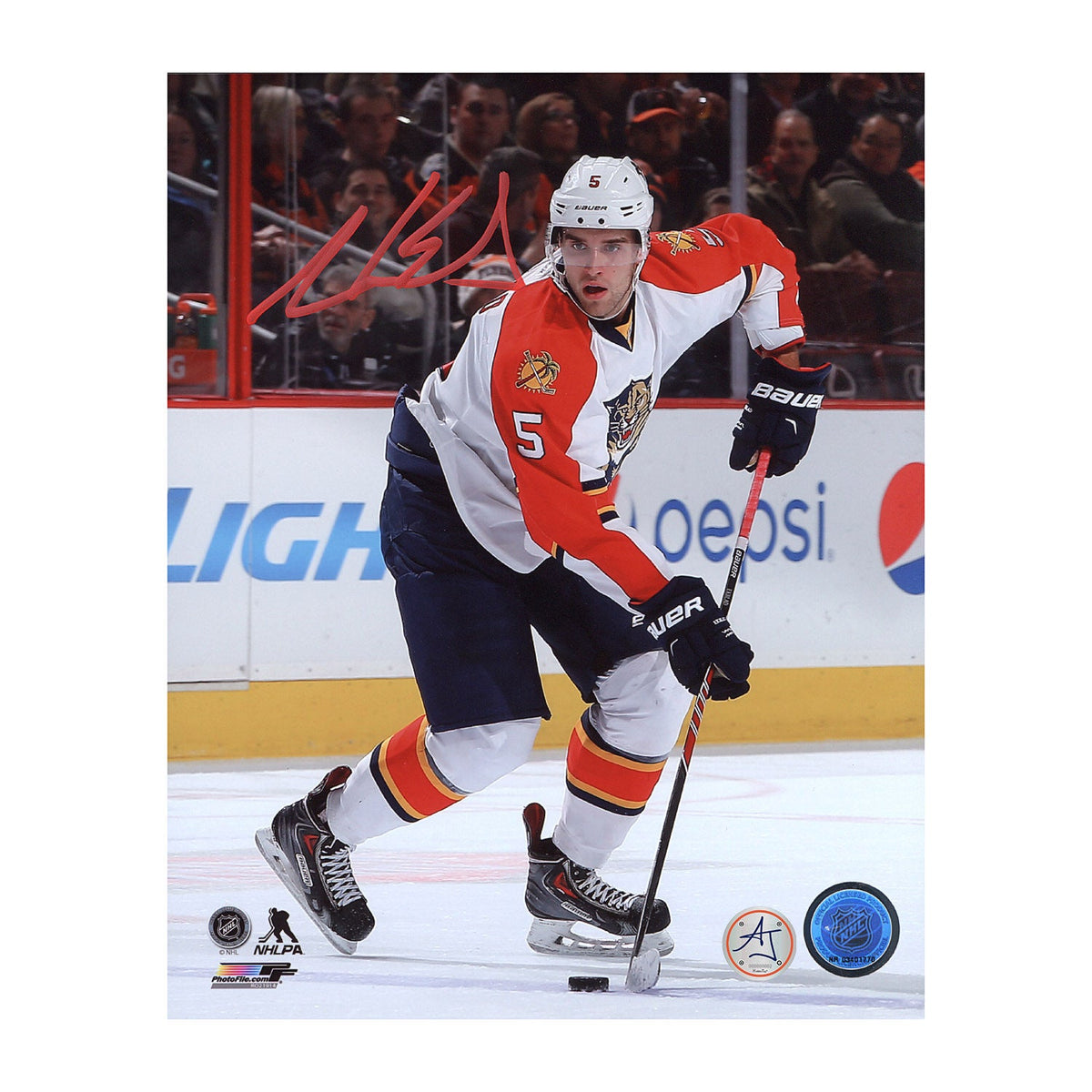 Aaron Ekblad Autographed Florida Panthers Hockey 8x10 Photo product image 1, provided for visual reference and product