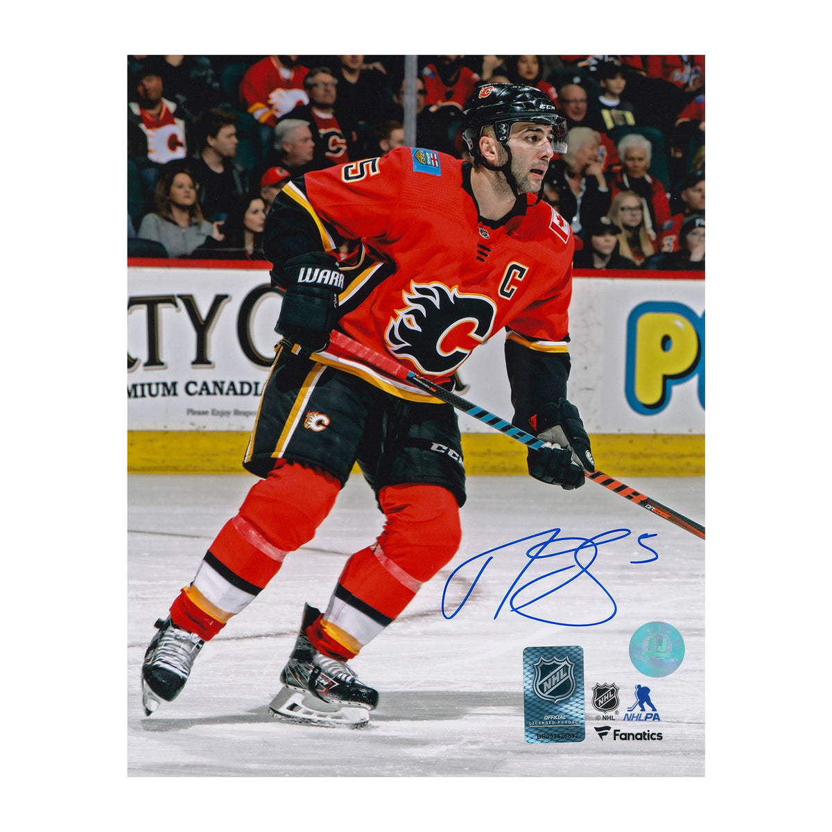 Mark Giordano Autographed Calgary Flames Captain 8x10 Photo product image 1, provided for visual reference and product