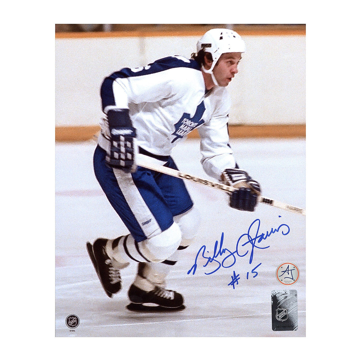 Billy Harris Autographed Toronto Maple Leafs Game Action 8x10 Photo product image 1, provided for visual reference and