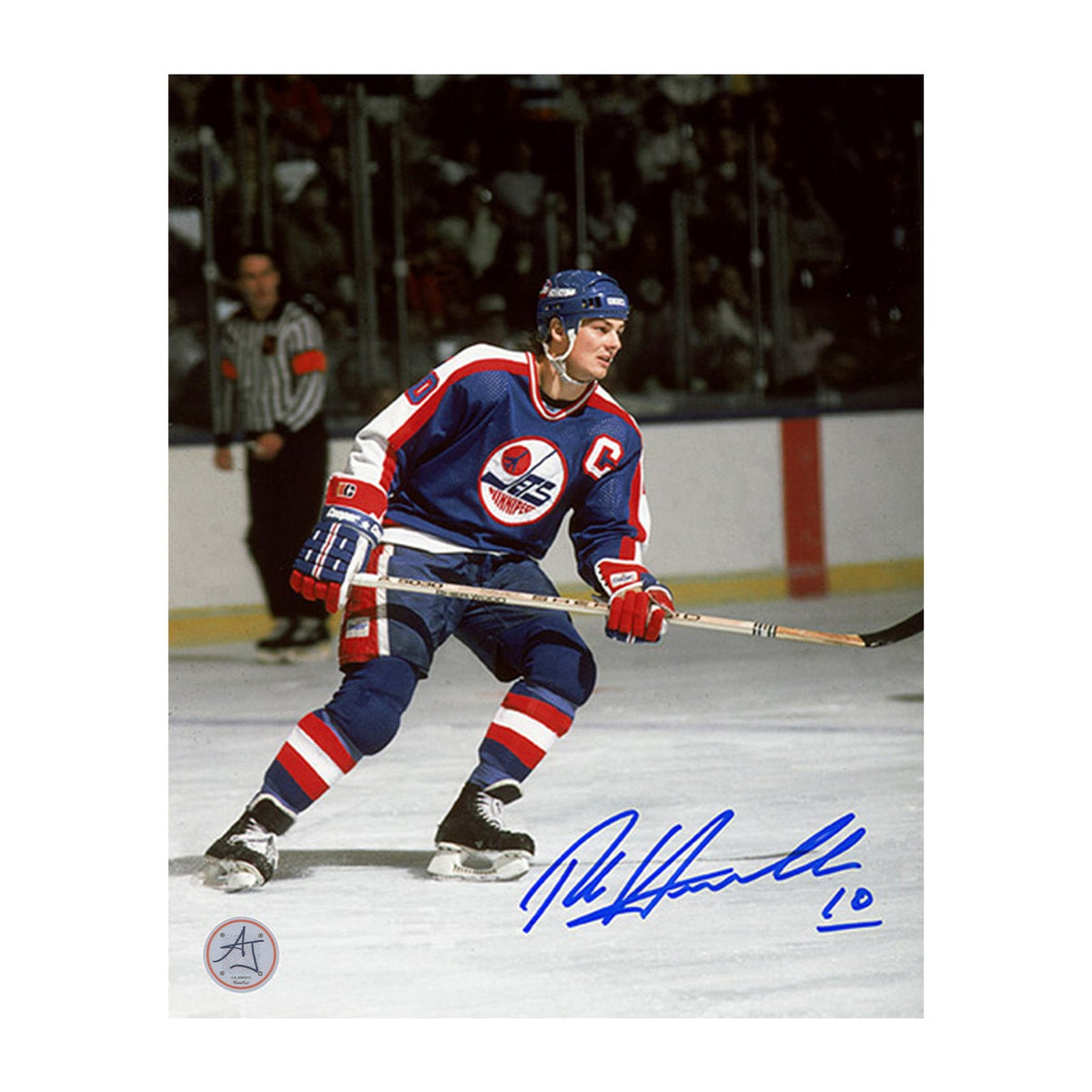 Dale Hawerchuk Autographed Winnipeg Jets Captain 8x10 Photo product image 1, provided for visual reference and product