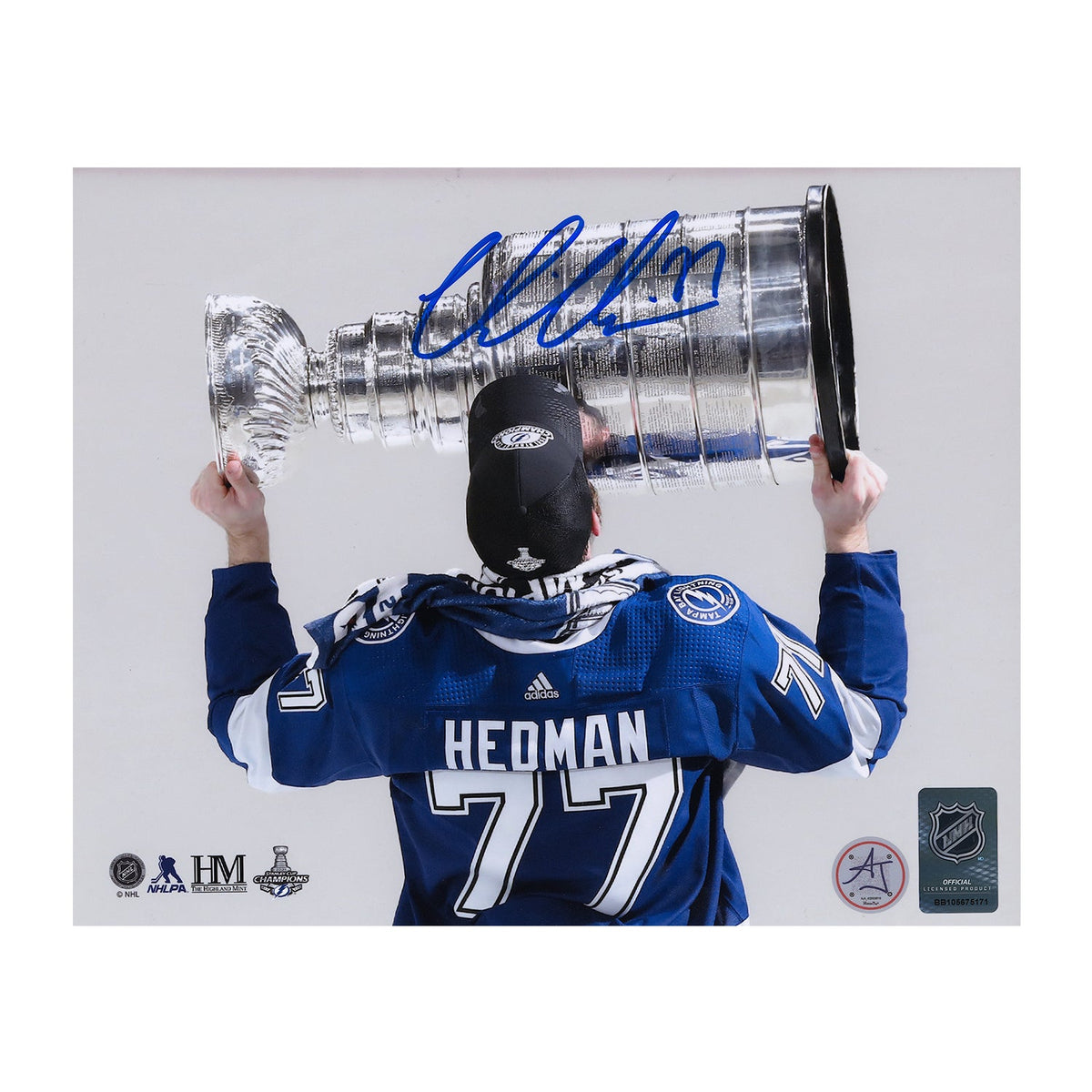 Victor Hedman Signed Tampa Bay Lightning Stanley Cup 8x10 Photo product image 1, provided for visual reference and product