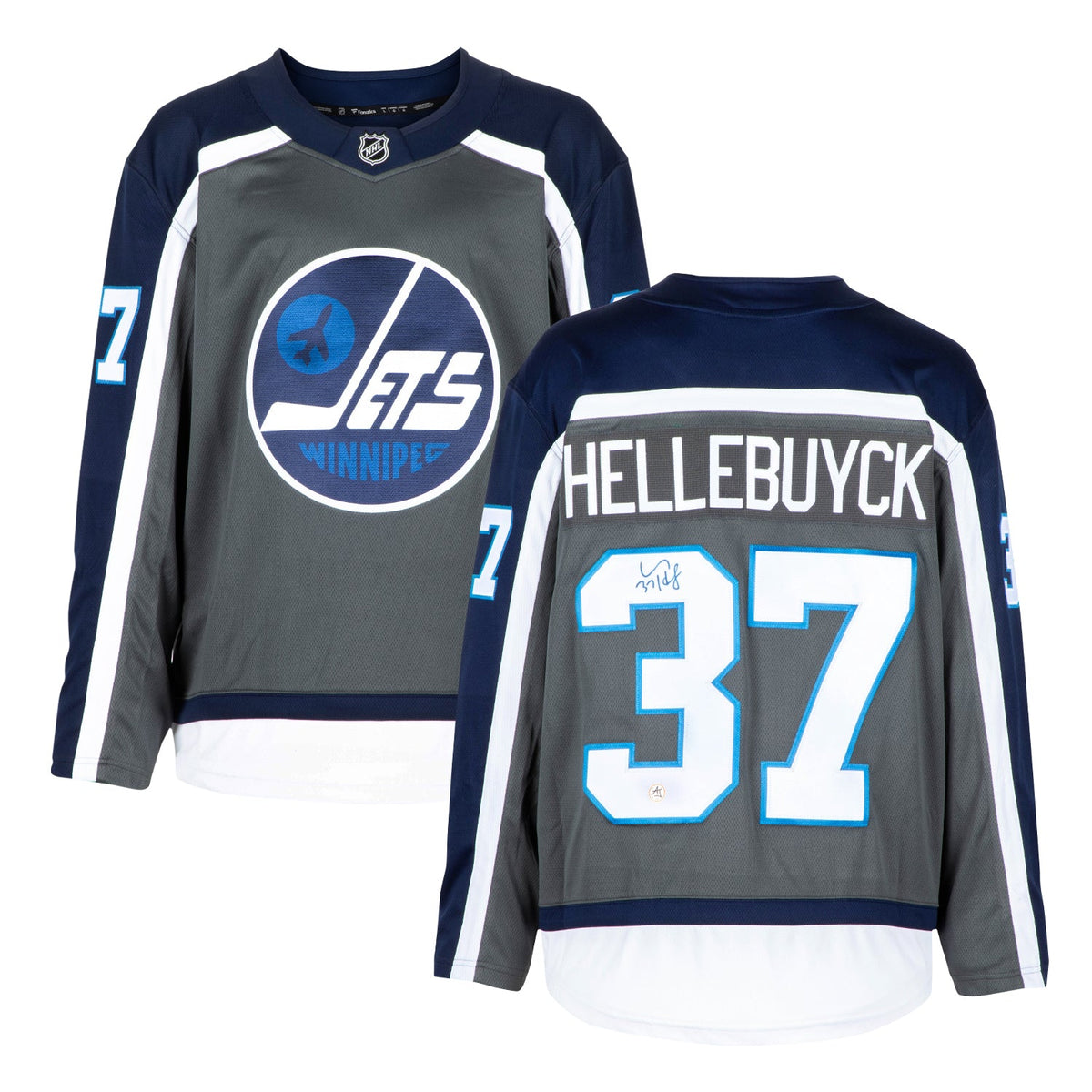 Connor Hellebuyck Signed Winnipeg Jets Special Edition Fanatics Breakaway Jersey product image 3, provided for visual