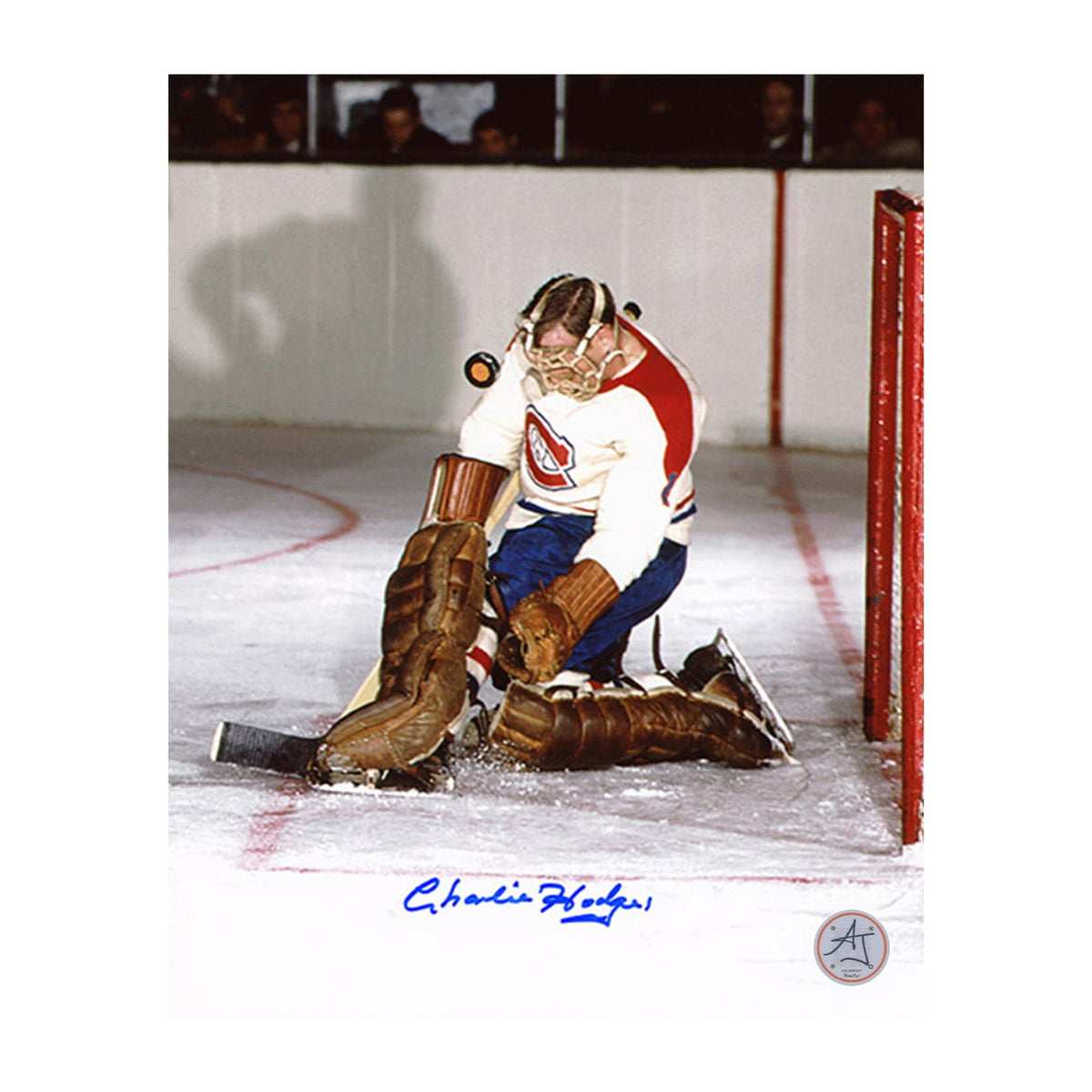 Charlie Hodge Signed Montreal Canadiens Game Action 8x10 Photo product image 1, provided for visual reference and product