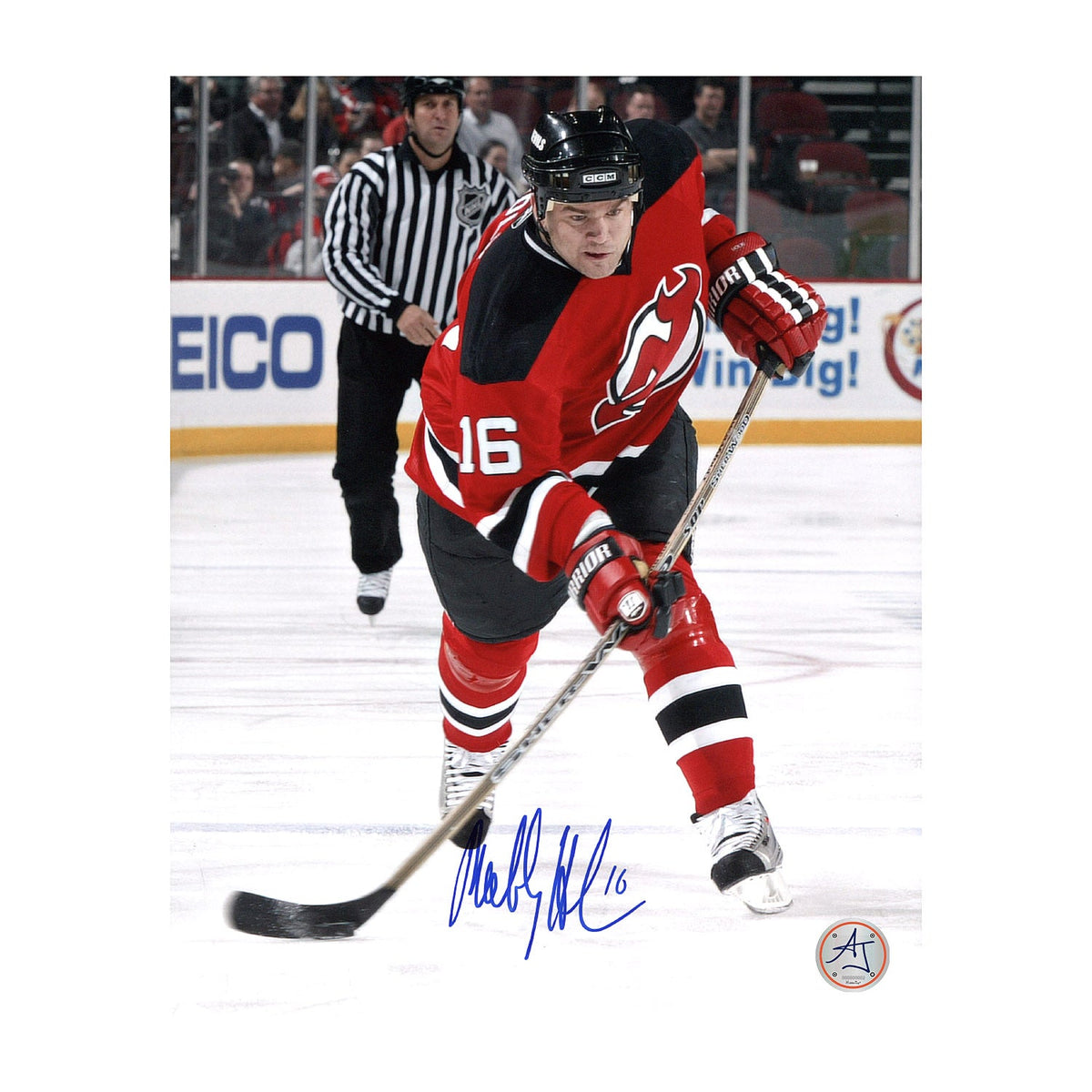 Bobby Holik Autographed New Jersey Devils Game Action 8x10 Photo product image 1, provided for visual reference and product