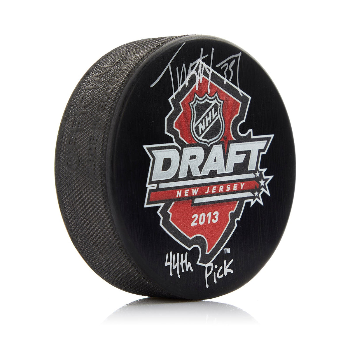 Tristan Jarry Signed 2013 NHL Entry Draft Puck with 44th Pick Note product image 1, provided for visual reference and