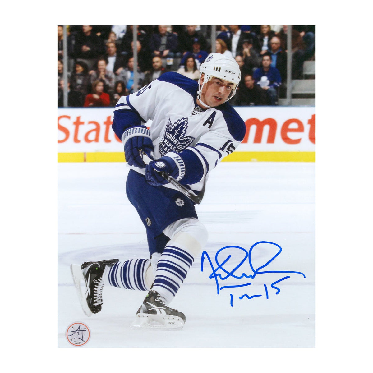 Tomas Kaberle Autographed Toronto Maple Leafs Slapshot 8x10 Photo product image 1, provided for visual reference and product