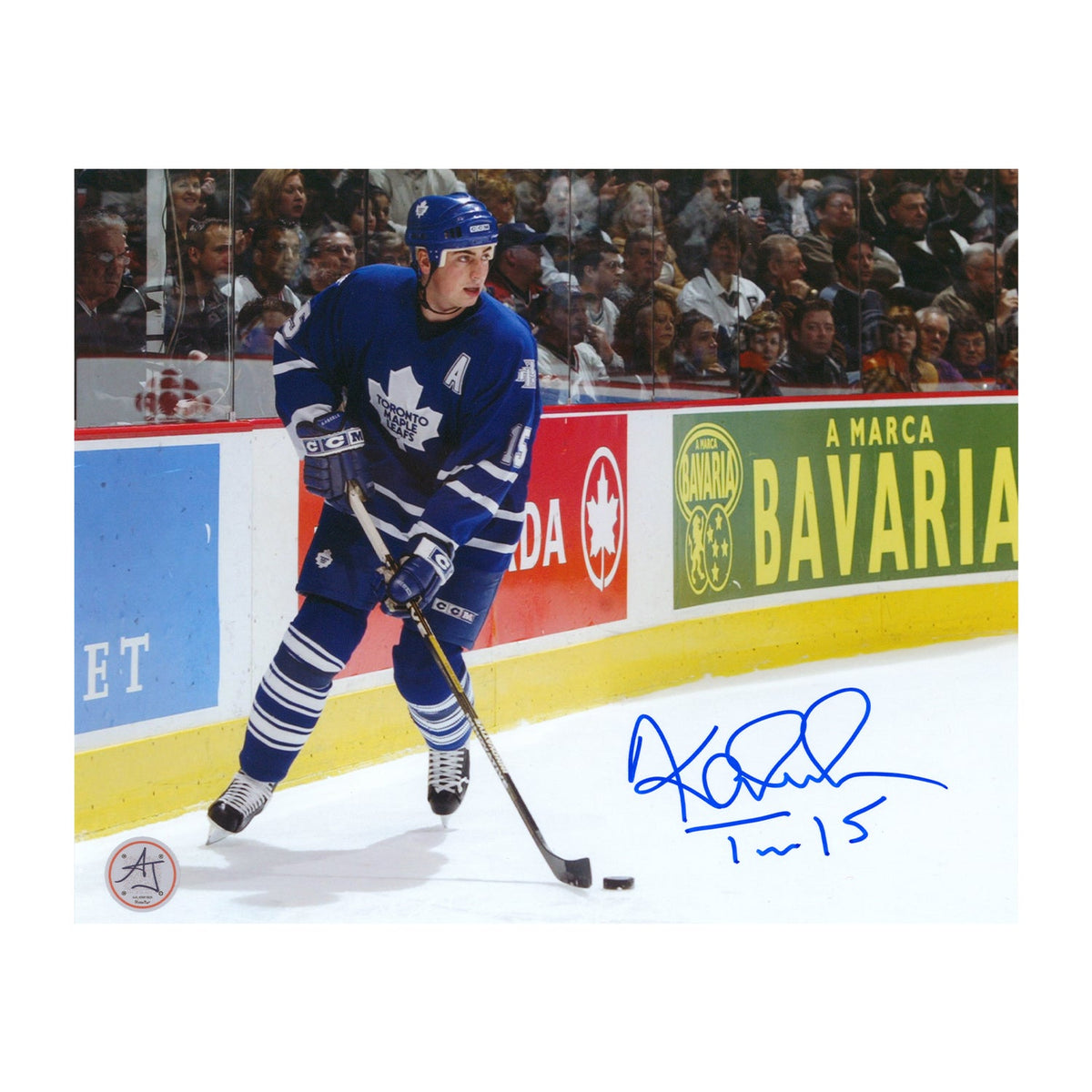 Tomas Kaberle Autographed Toronto Maple Leafs Game Action 8x10 Photo product image 1, provided for visual reference and