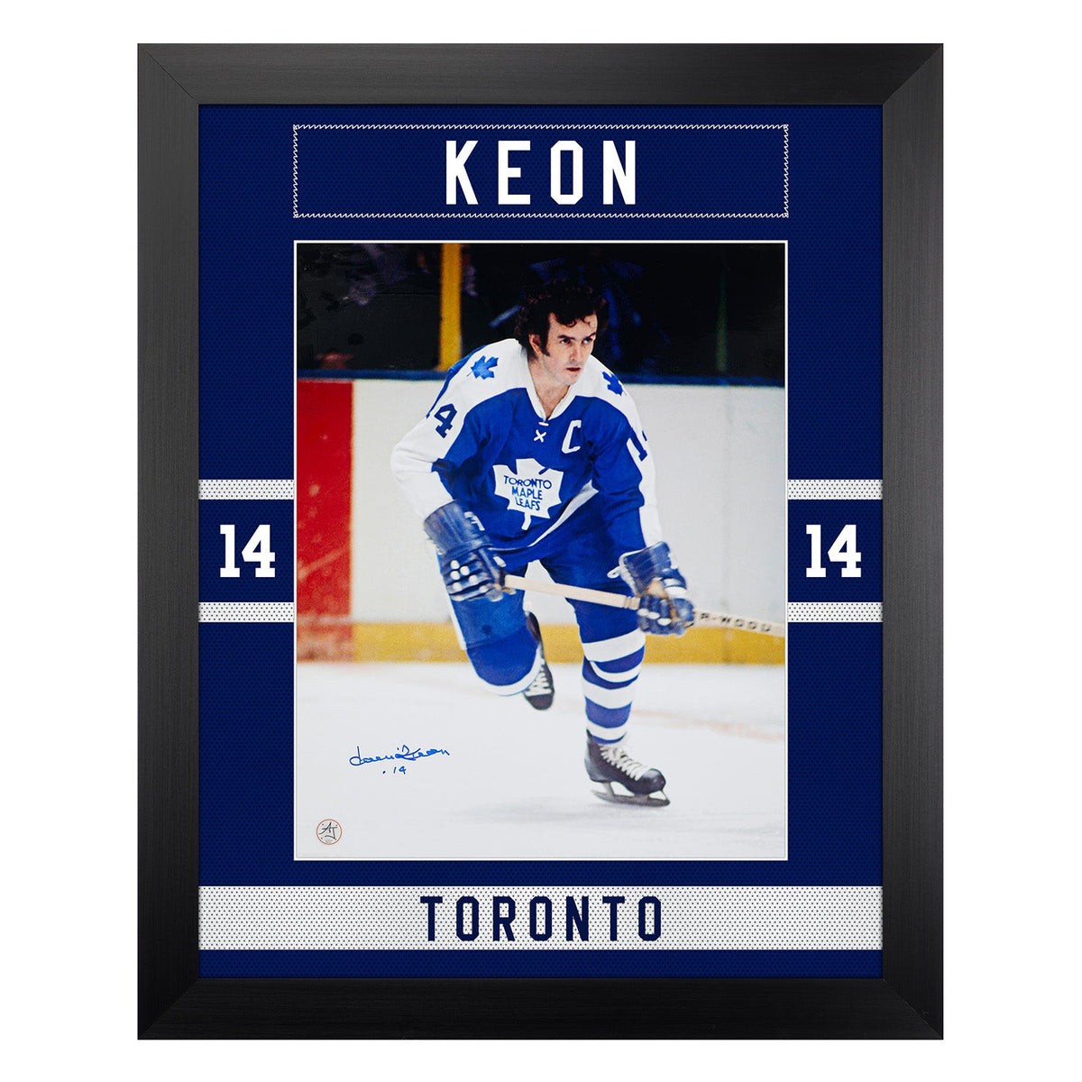 Dave Keon Signed Toronto Maple Leafs Uniform Graphic 26x32 Frame product image 1, provided for visual reference and product
