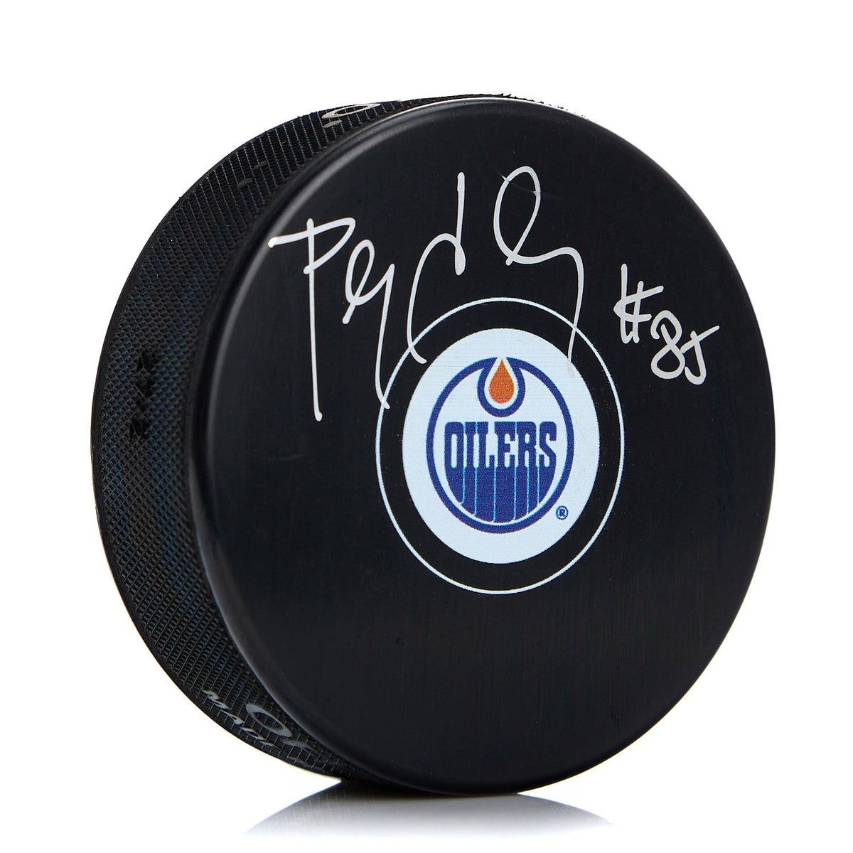 Petr Klima Edmonton Oilers Autographed Hockey Puck product image 1, provided for visual reference and product detail review