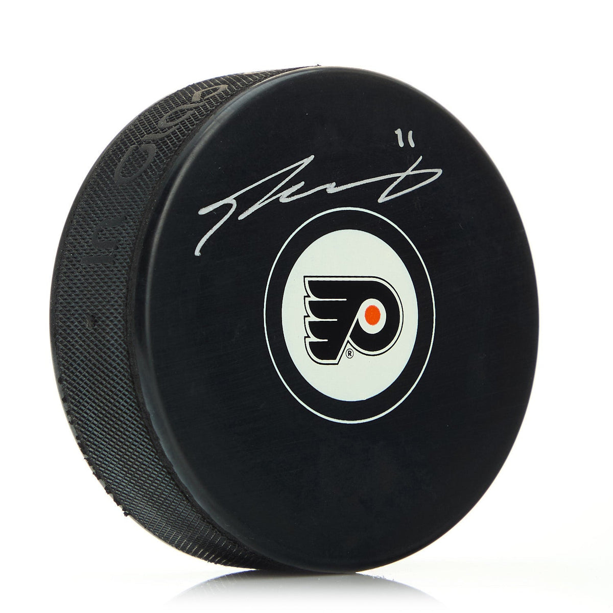 Travis Konecny Philadelphia Flyers Autographed Hockey Puck product image 1, provided for visual reference and product detail