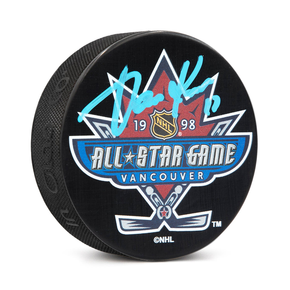 Jari Kurri Autographed 1998 NHL All-Star Game Hockey Puck product image 1, provided for visual reference and product detail