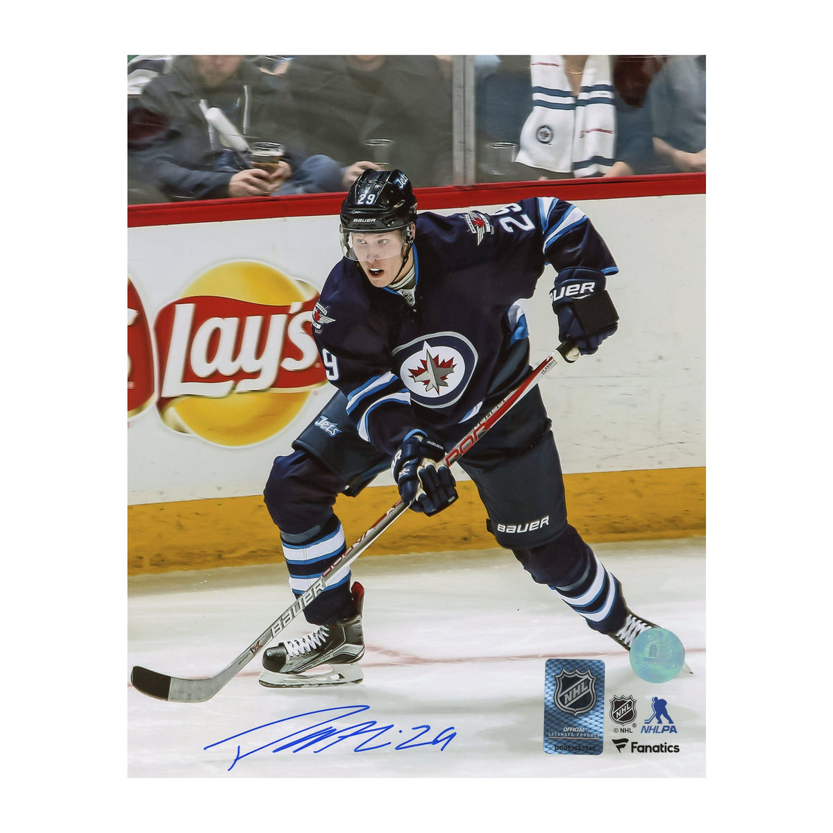 Patrik Laine Autographed Winnipeg Jets First Game 8x10 Photo product image 1, provided for visual reference and product