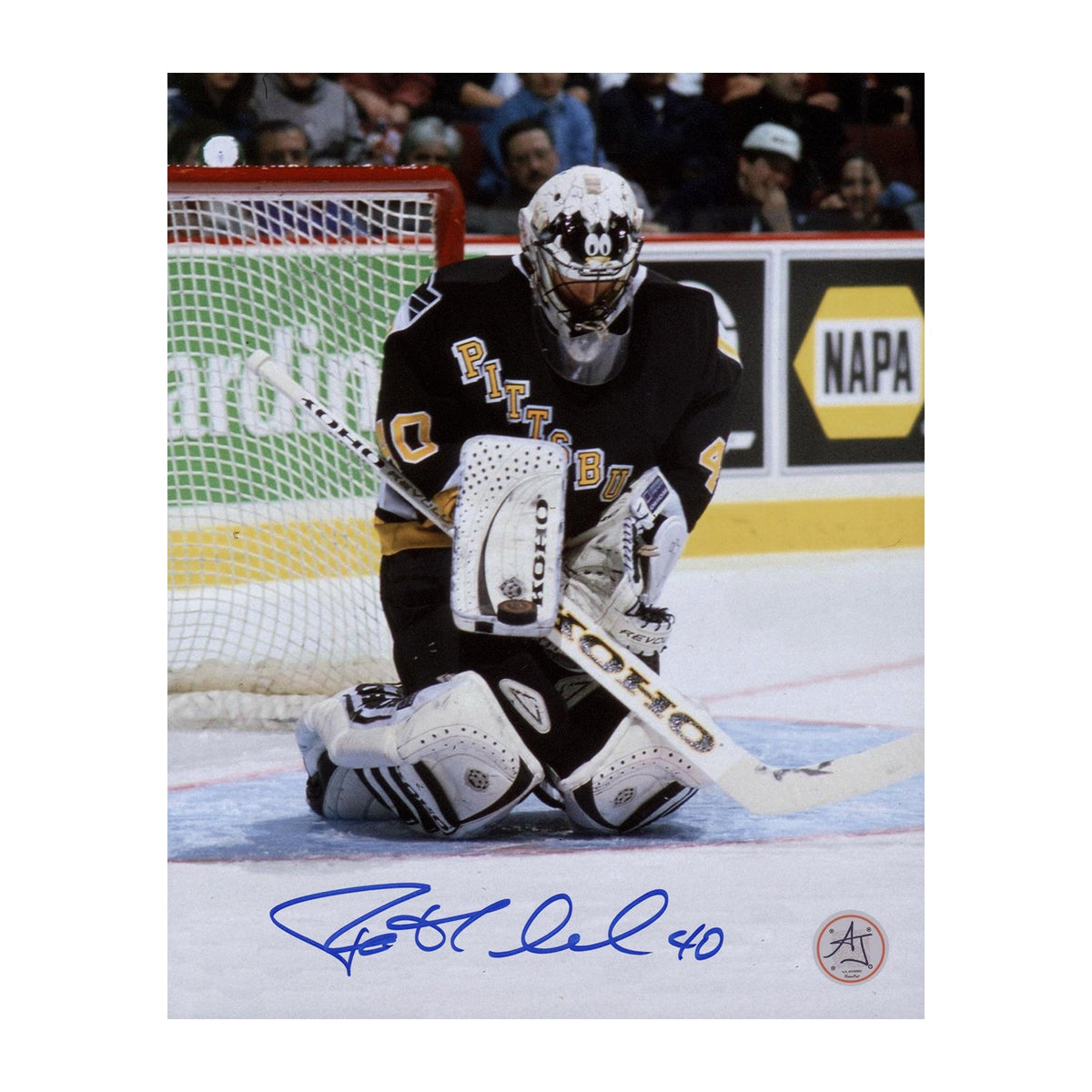Patrick Lalime Autographed Pittsburgh Penguins Goalie 8x10 Photo product image 1, provided for visual reference and product