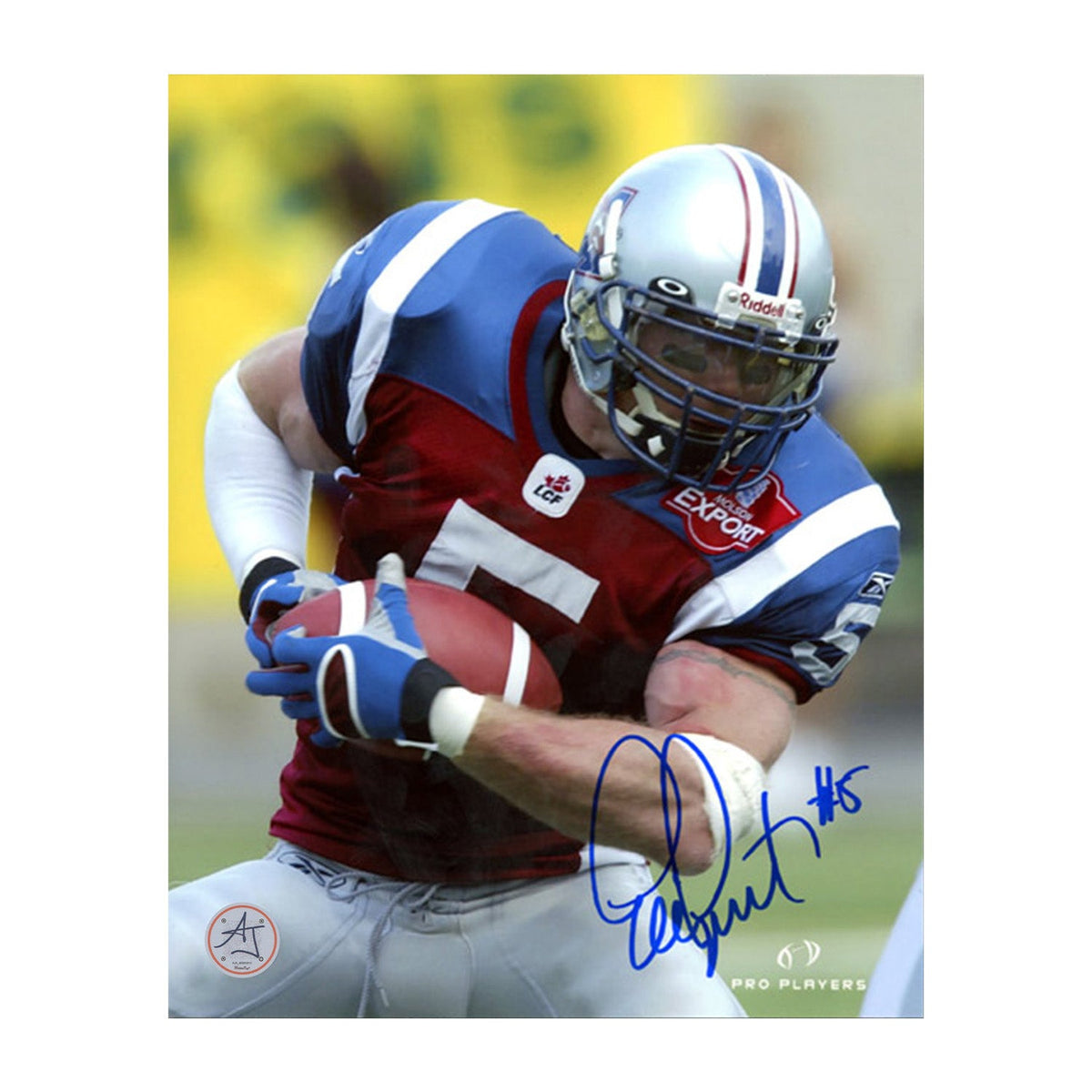Eric Lapointe Autographed Montreal Alouettes Football 8x10 Photo product image 1, provided for visual reference and product