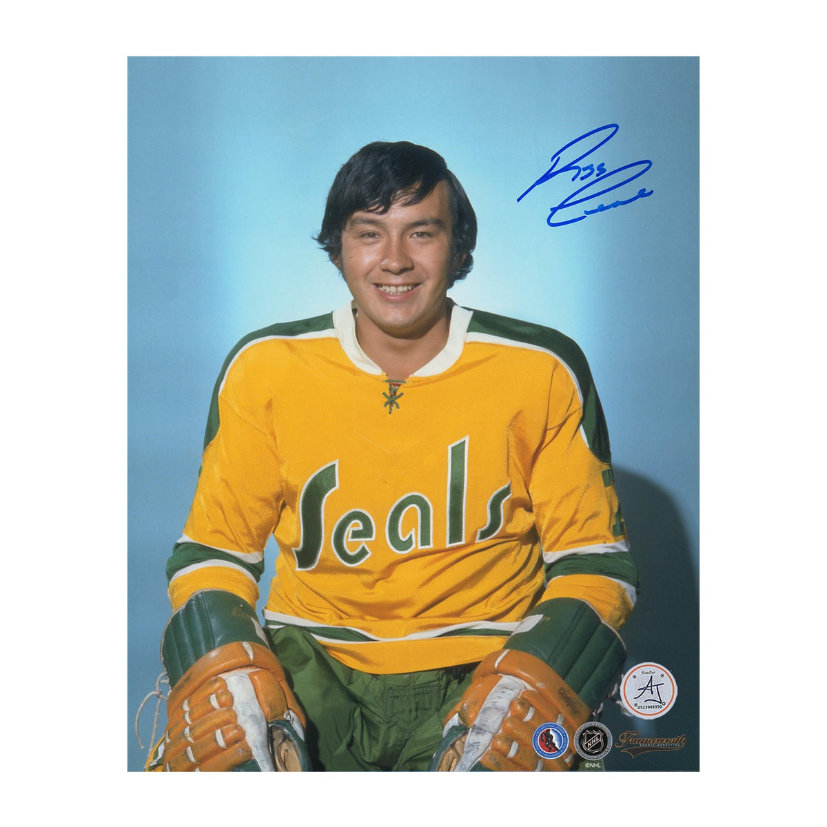 Reggie Leach Autographed California Golden Seals Portrait 8x10 Photo product image 1, provided for visual reference and