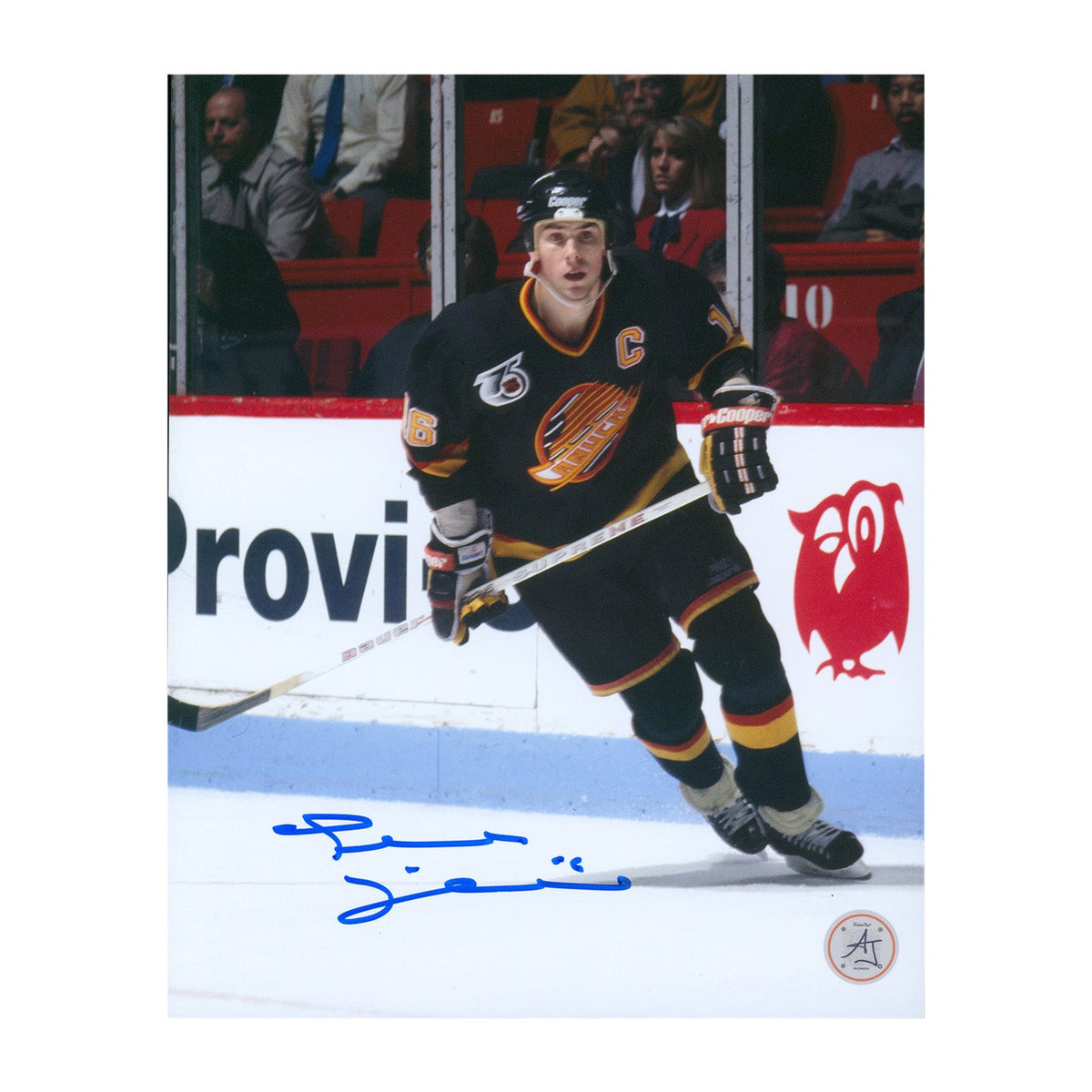 Trevor Linden Autographed Vancouver Canucks Captain 8x10 Photo product image 1, provided for visual reference and product