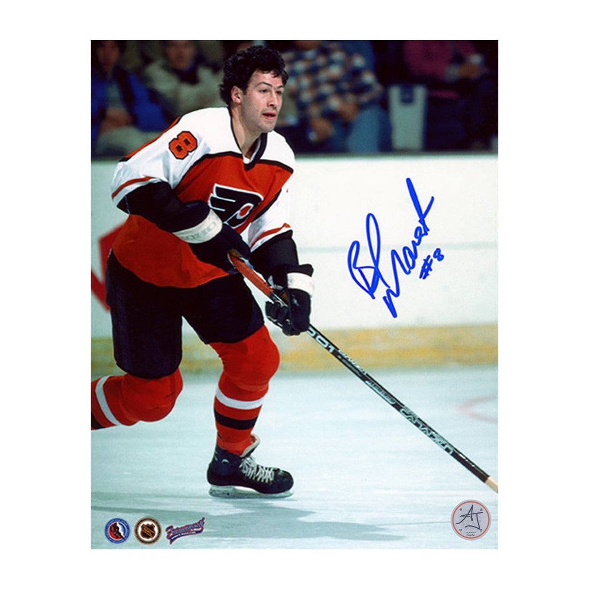 Brad Marsh Autographed Philadelphia Flyers Hockey 8x10 Photo product image 1, provided for visual reference and product